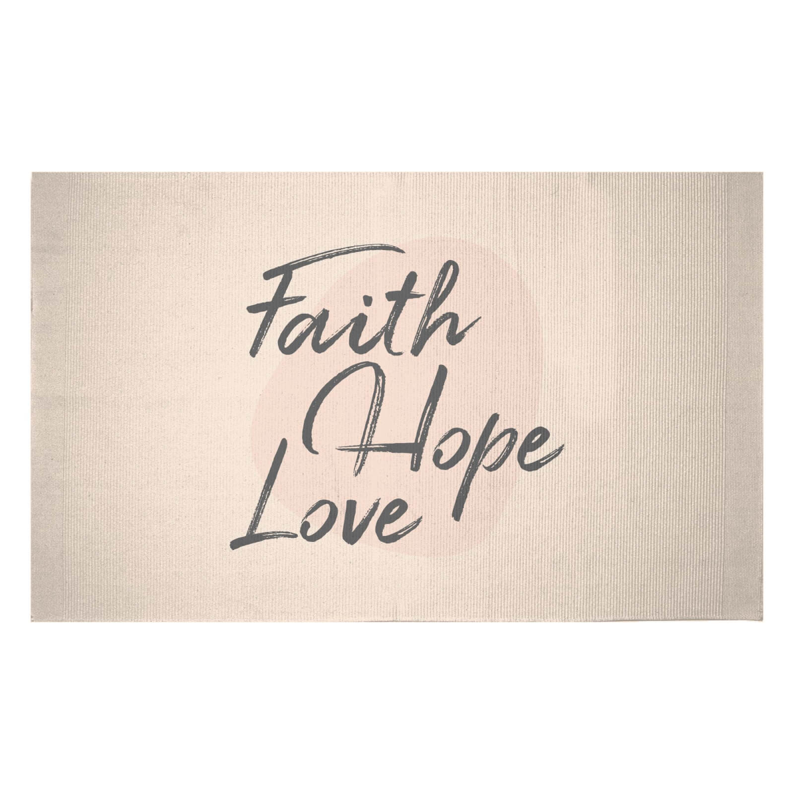 Faith Hope Love Woven Rug - Small
