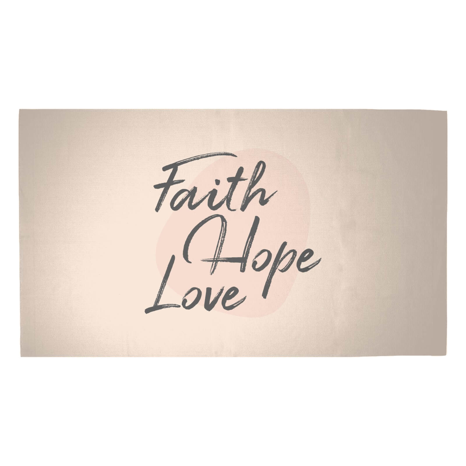Faith Hope Love Woven Rug - Medium