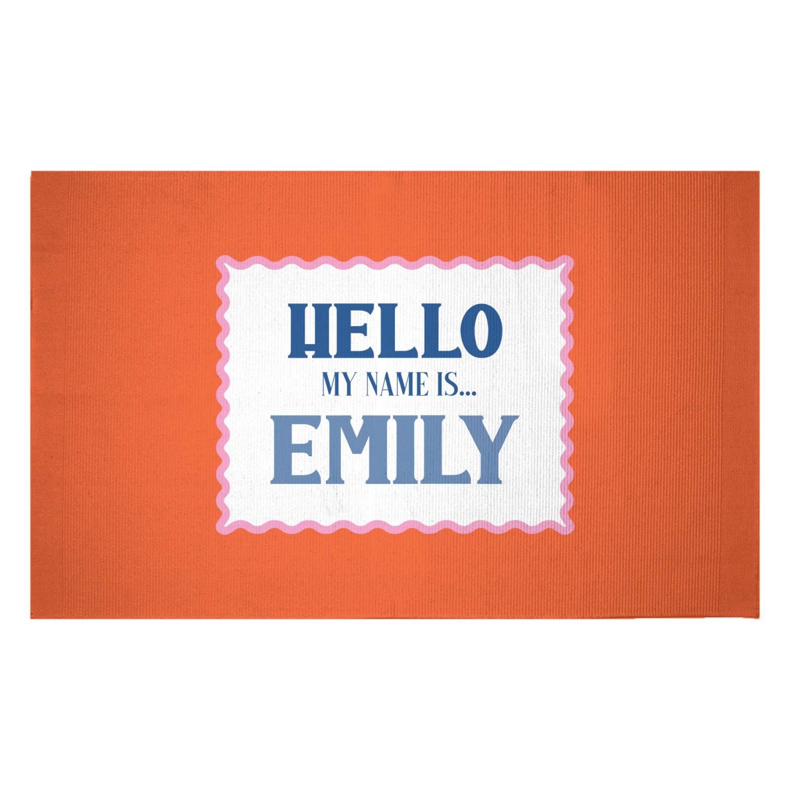 Hello, My Name Is Emily Woven Rug - Small