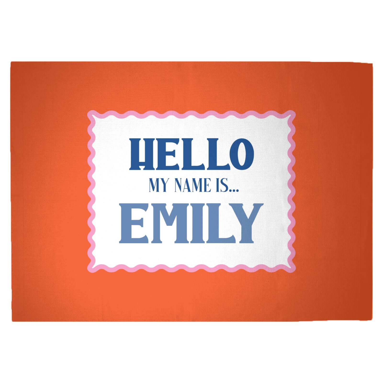 Hello, My Name Is Emily Woven Rug - Large