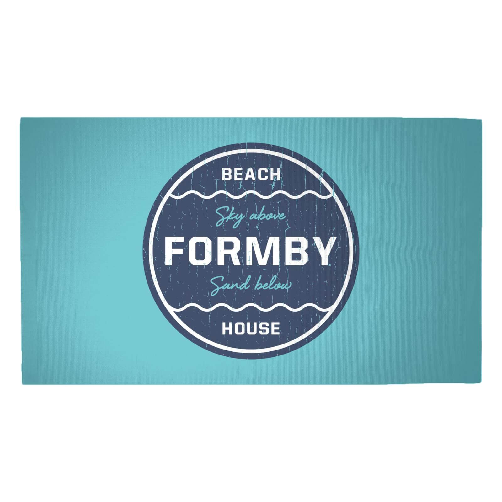 Formby Beach Badge Woven Rug - Medium