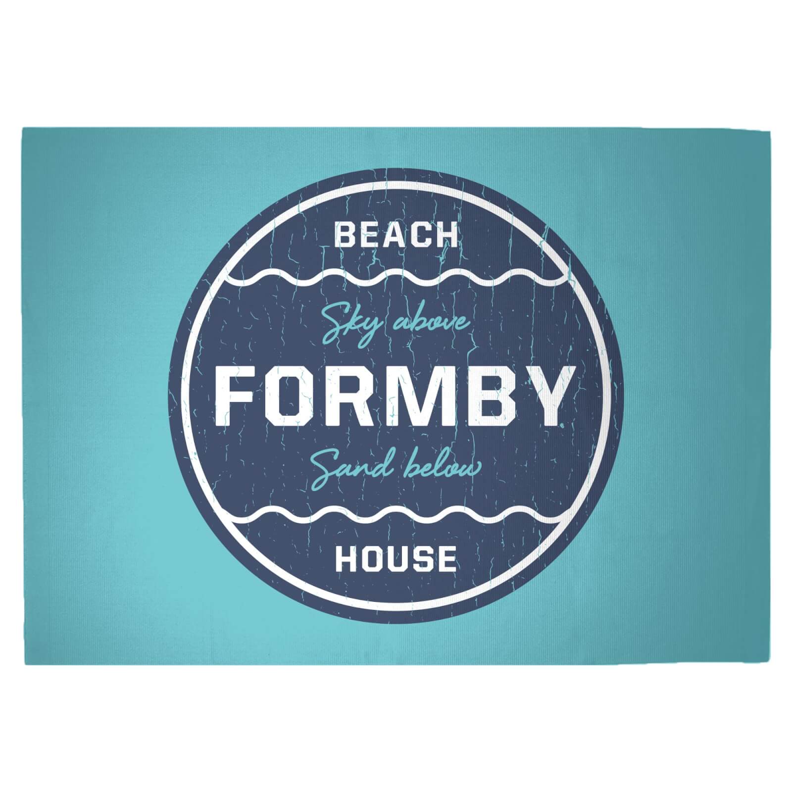 Formby Beach Badge Woven Rug - Large