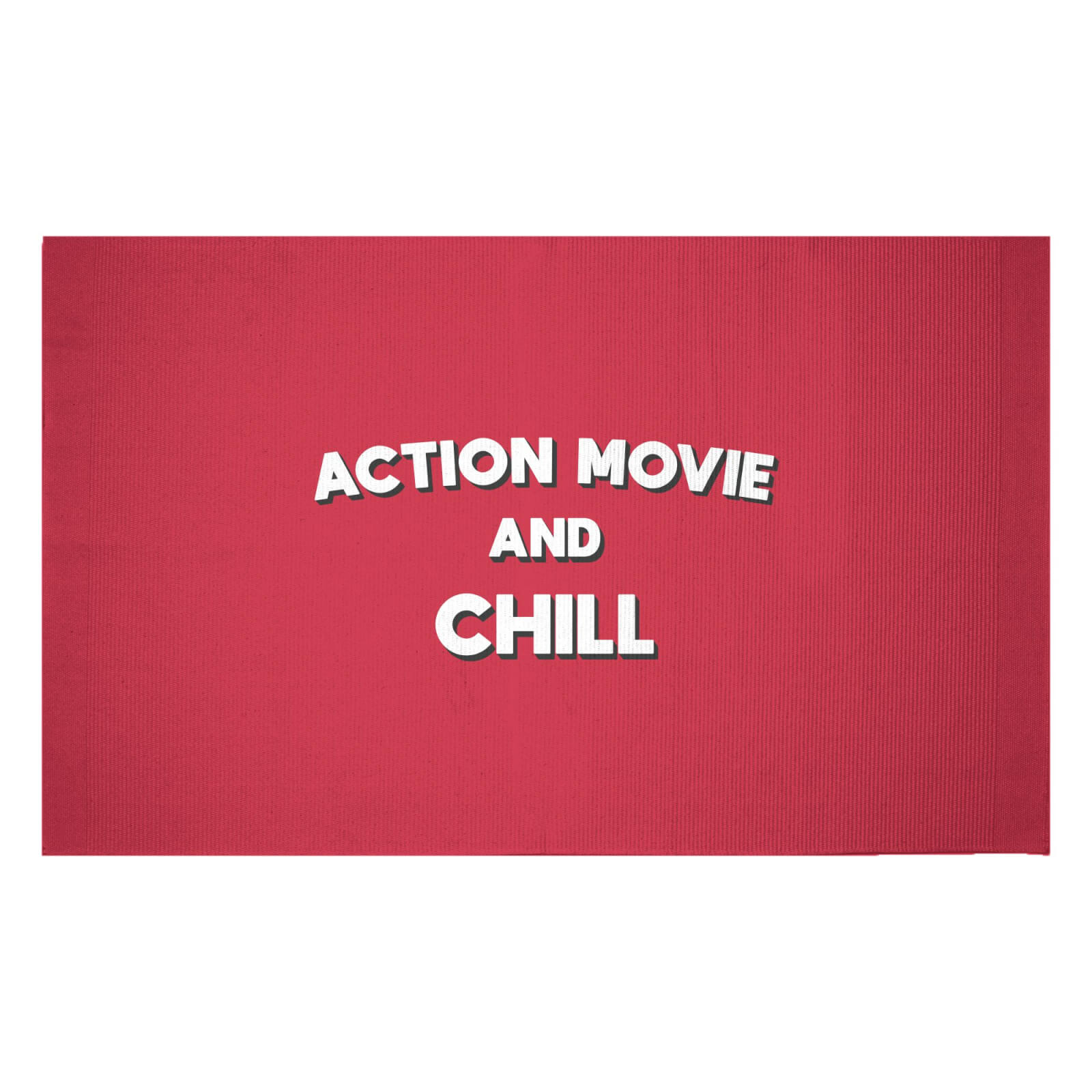 Action Movie And Chill Woven Rug - Small
