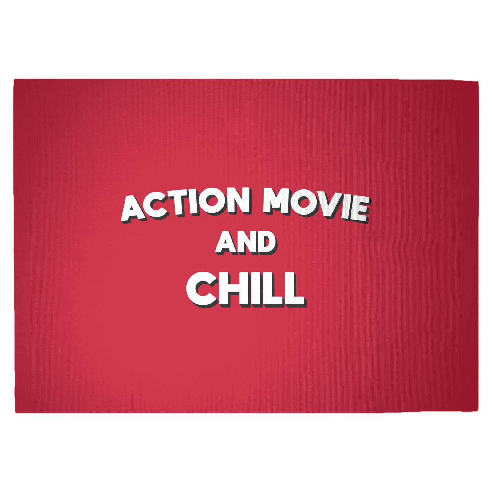 Action Movie And Chill Woven Rug - Large