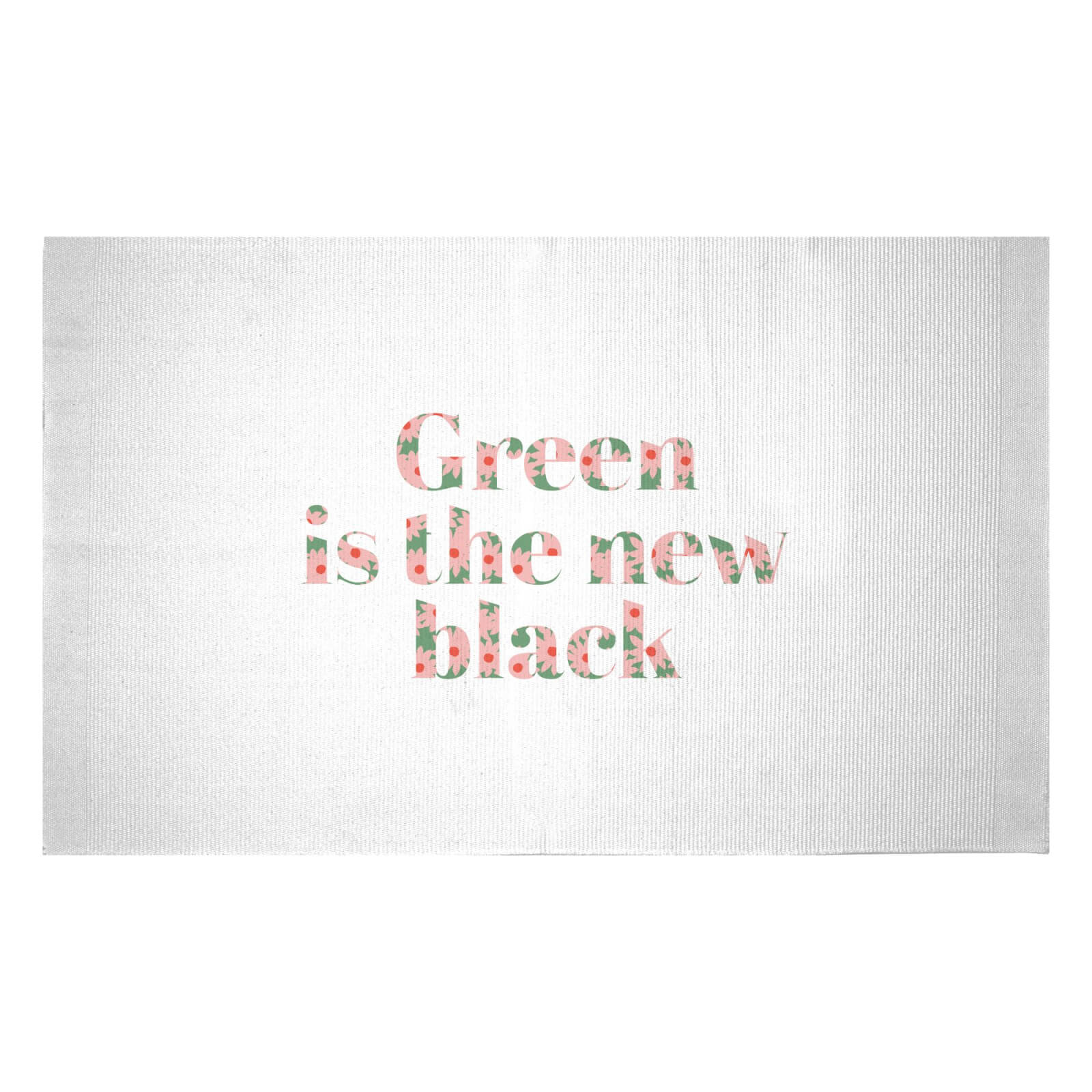 Green Is The New Black Woven Rug - Small