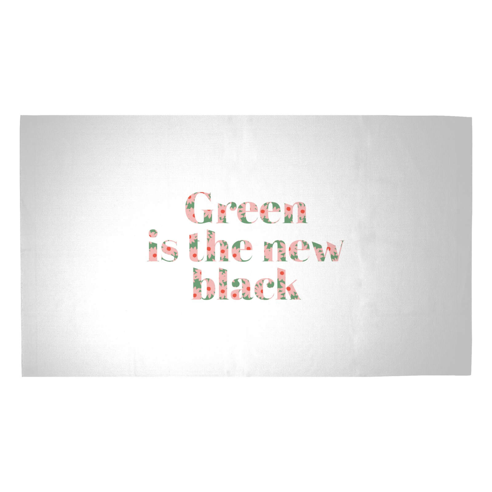 Green Is The New Black Woven Rug - Medium