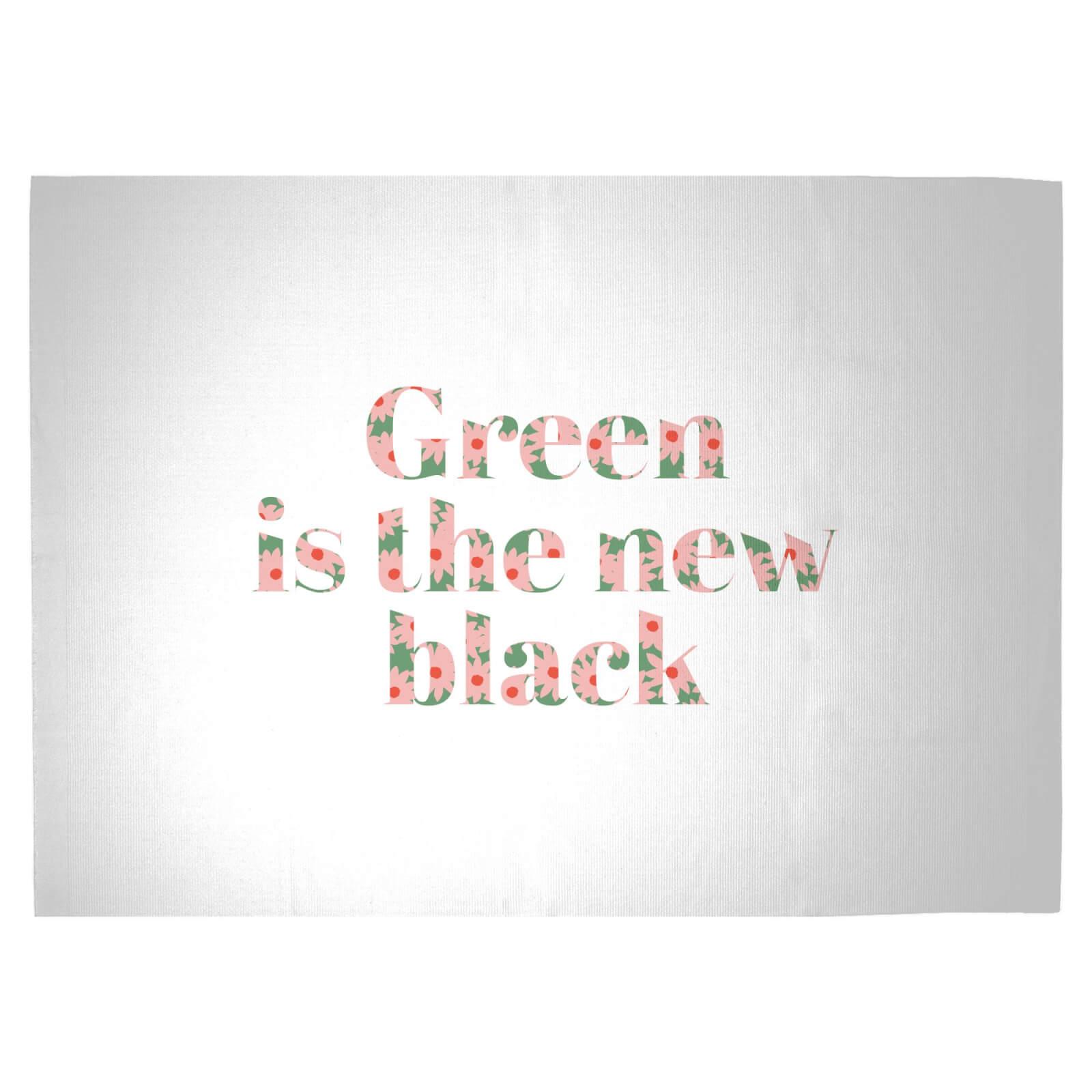 Green Is The New Black Woven Rug - Large