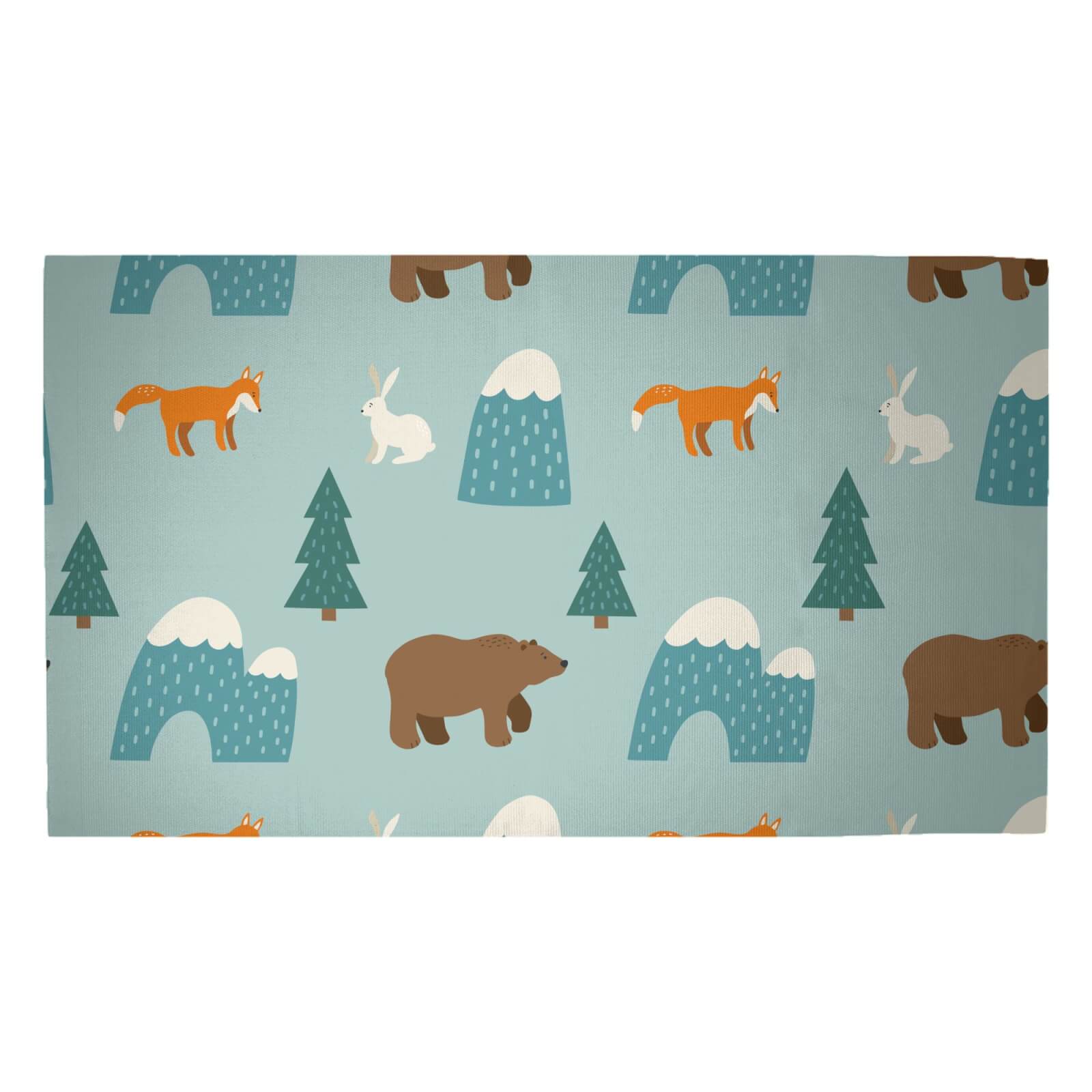 Forest Animals Woven Rug - Medium
