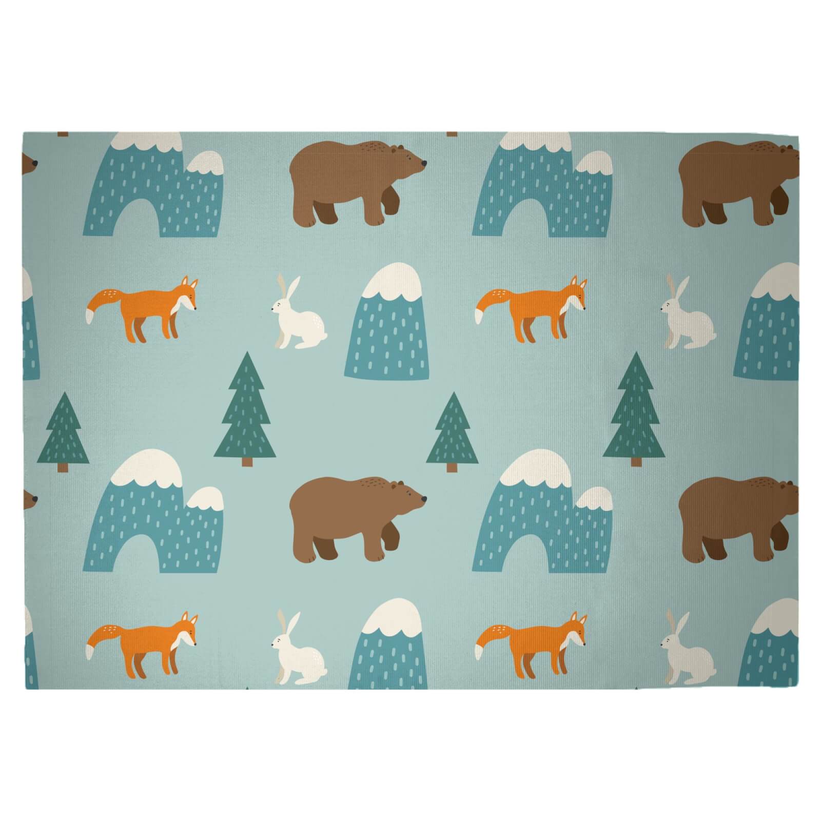 Forest Animals Woven Rug - Large