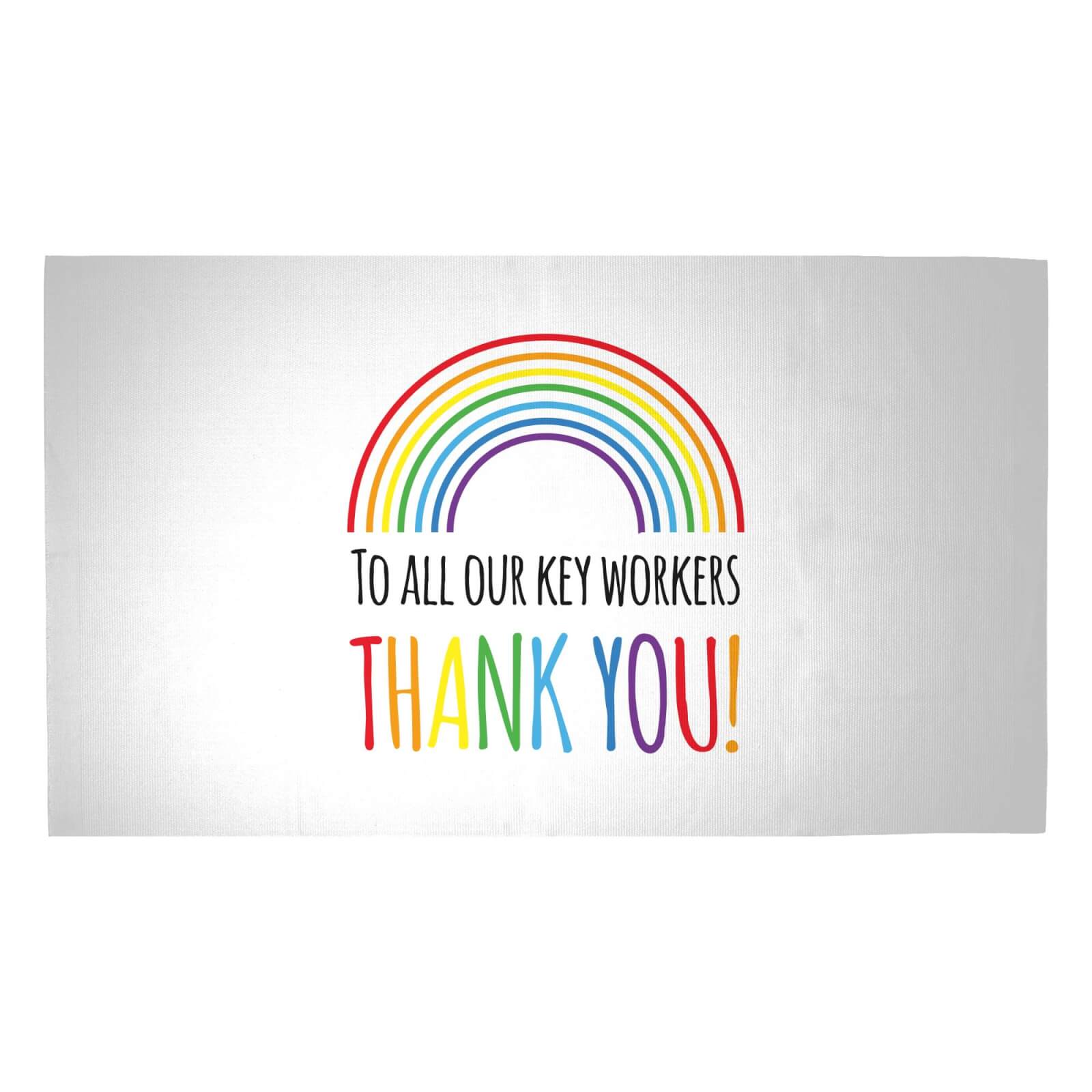 To All Our Key Workers Thank You! Woven Rug - Medium