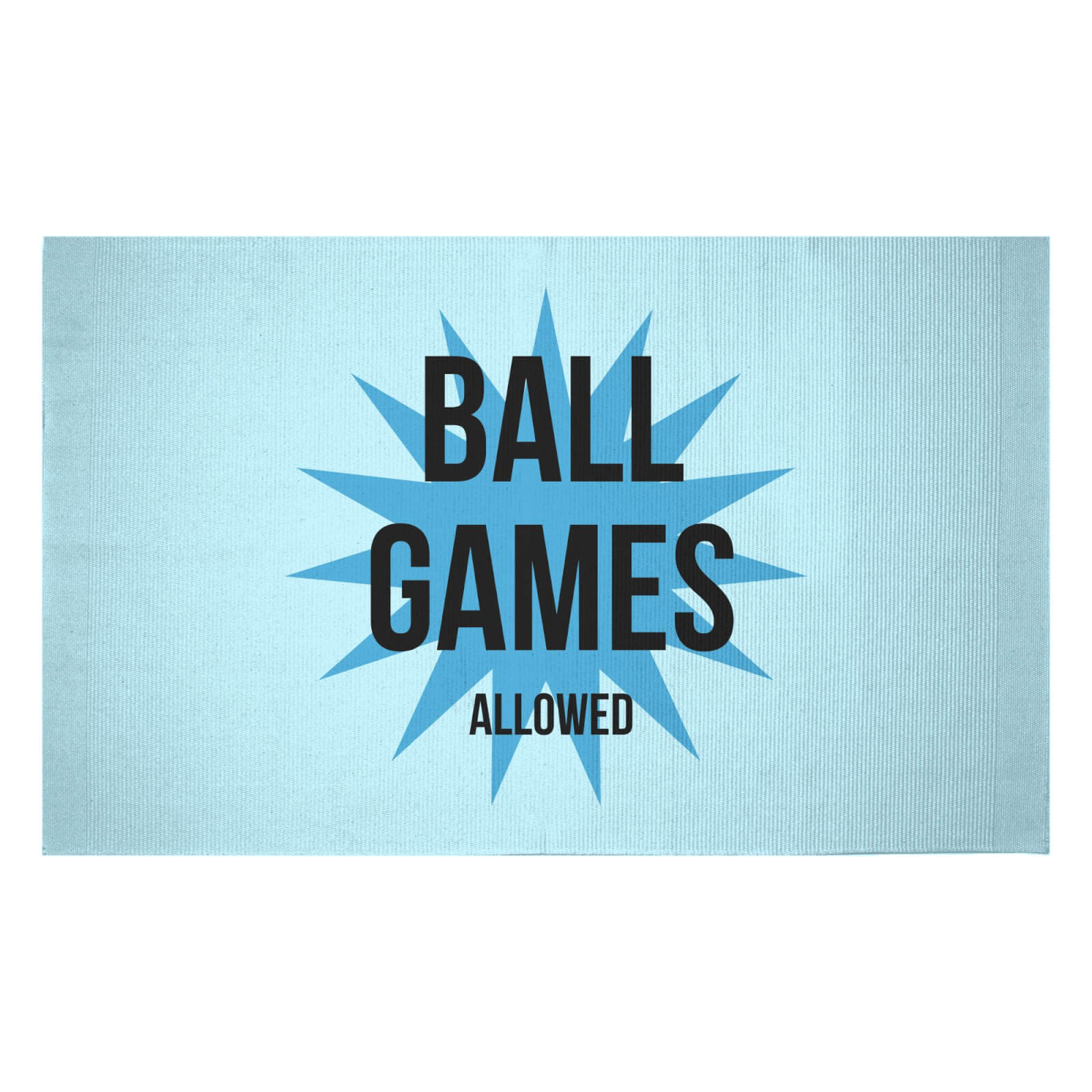 Ball Games Allowed Woven Rug - Small