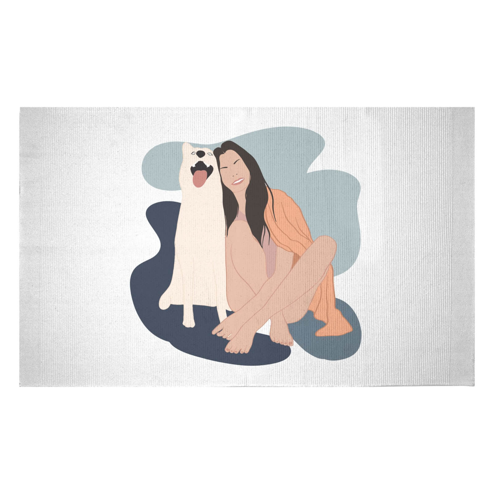 Smiles With The Pup Woven Rug - Small