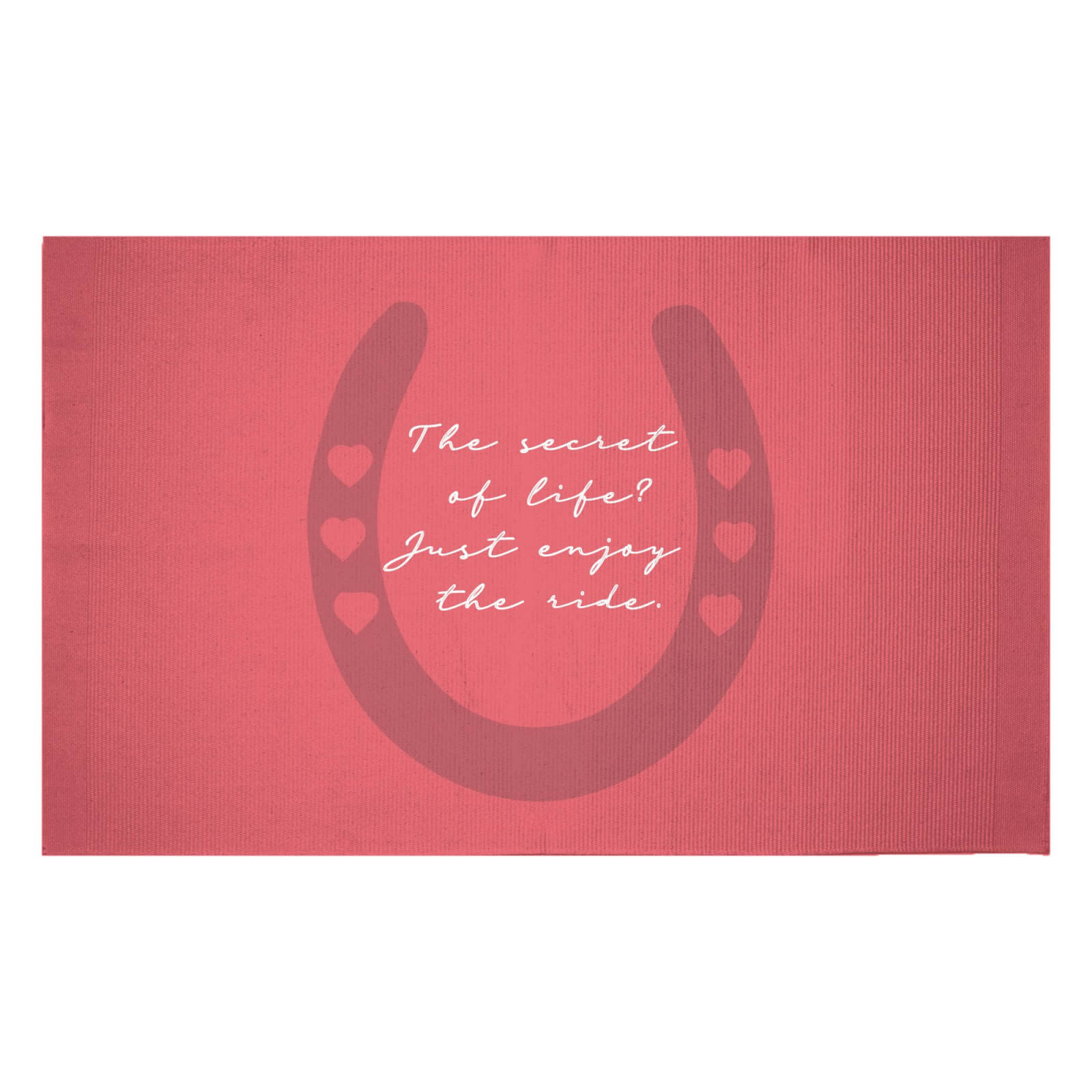 The Secret Of Life Just Enjoy The Ride Woven Rug - Small