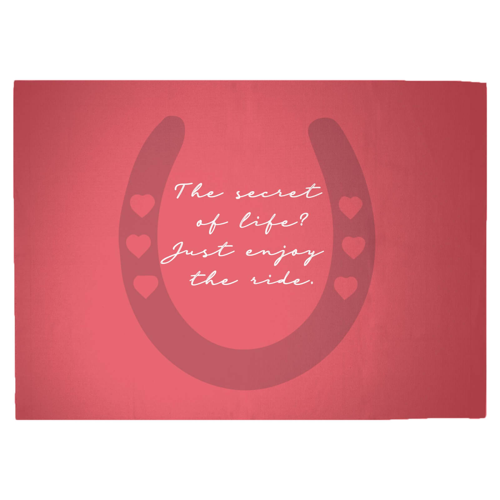 The Secret Of Life Just Enjoy The Ride Woven Rug - Large