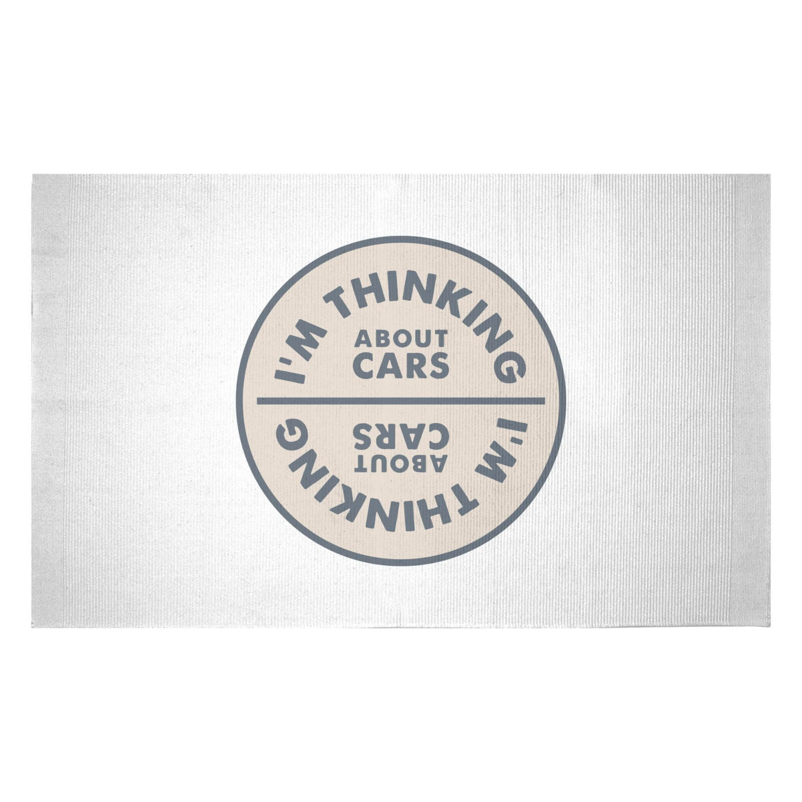 I'mm Thinking About Cars Woven Rug - Small
