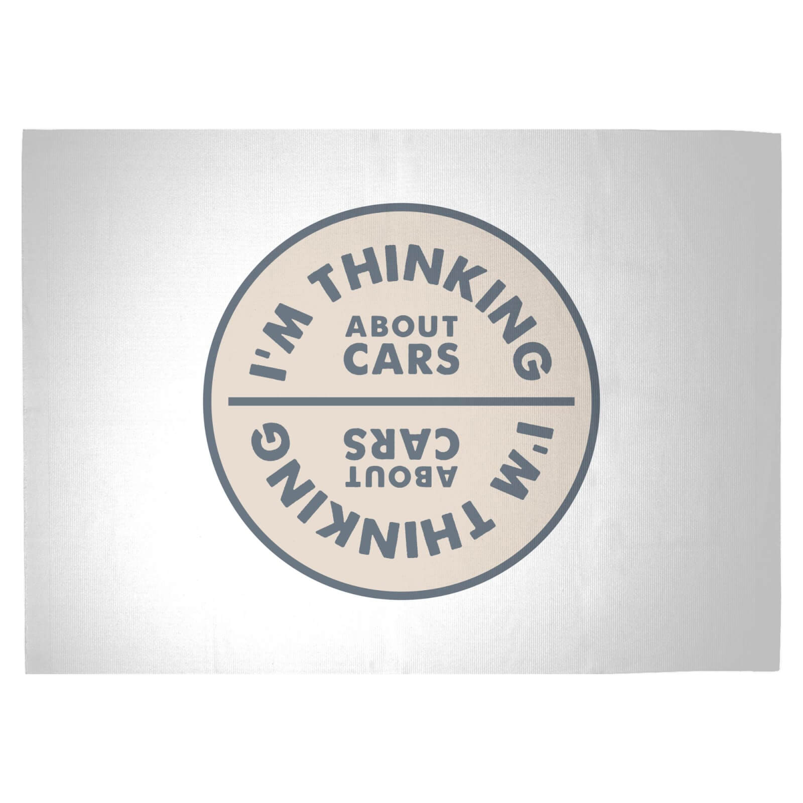 I'mm Thinking About Cars Woven Rug - Large