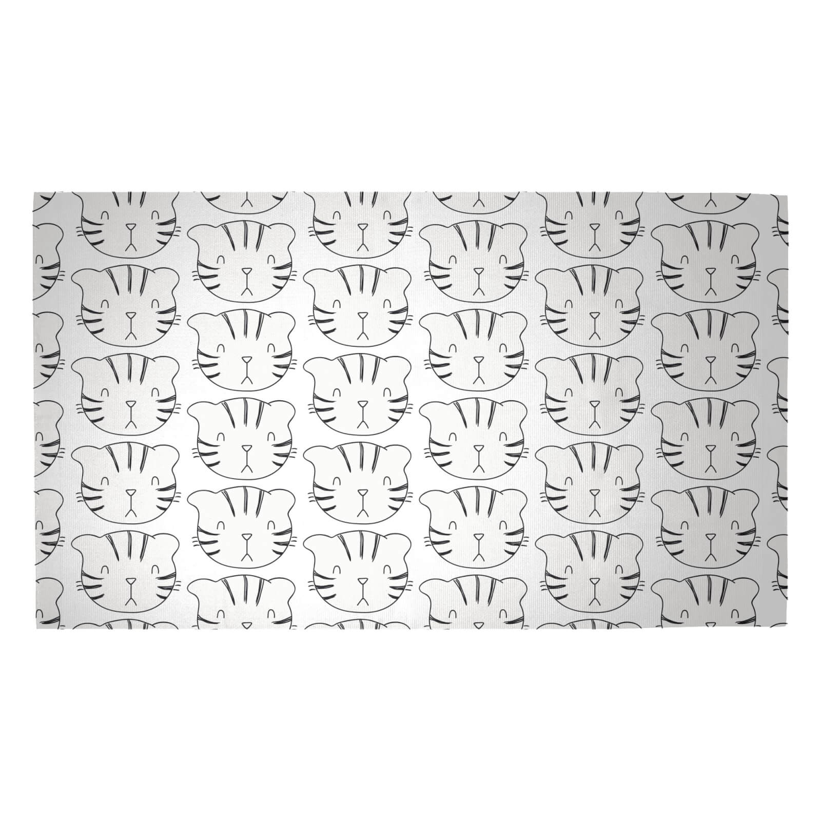 Cat Face Woven Rug - Medium