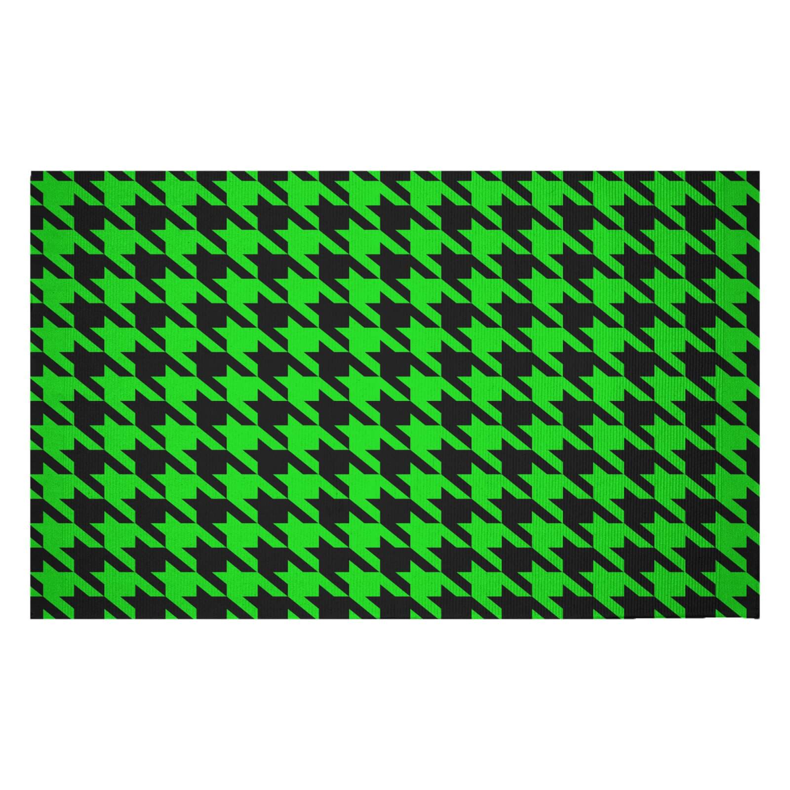 Green Dogtooth Woven Rug - Small