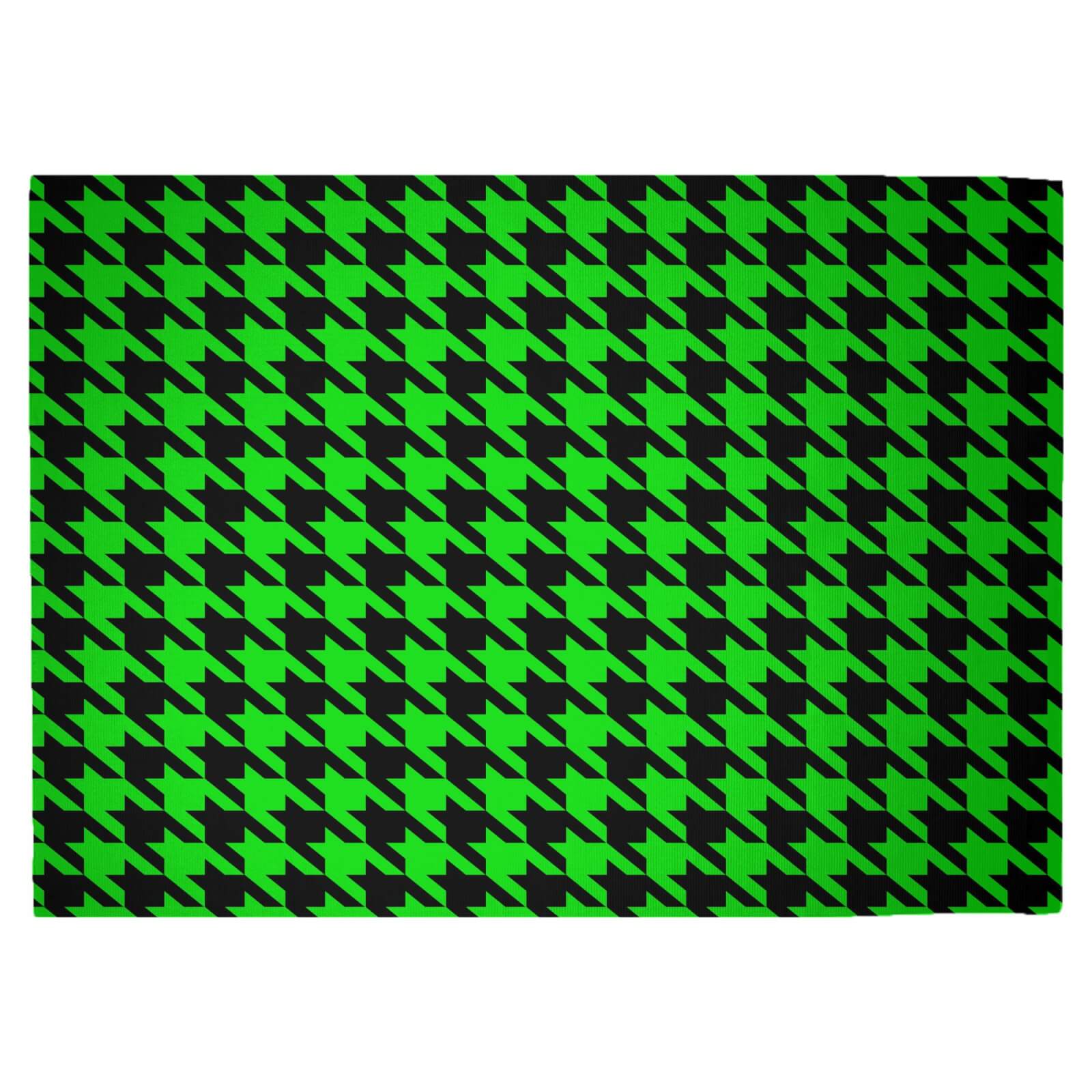Green Dogtooth Woven Rug - Large