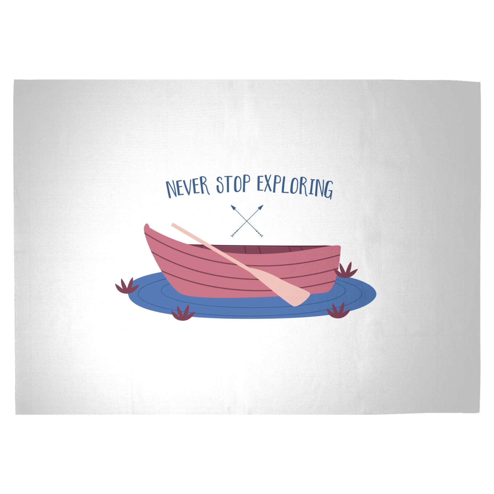 Never Stop Exploring Woven Rug - Large