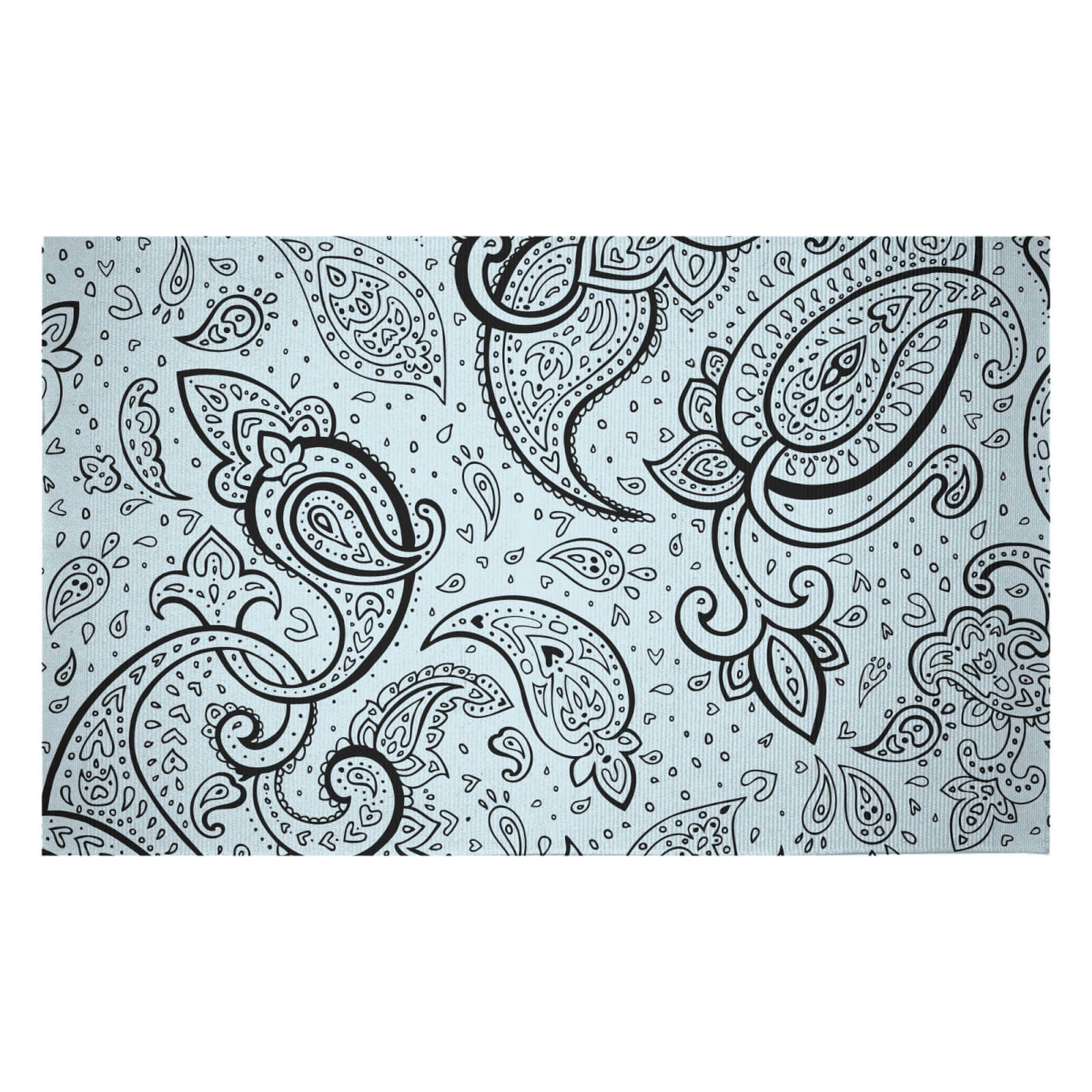 Paisley Swirls Woven Rug - Small
