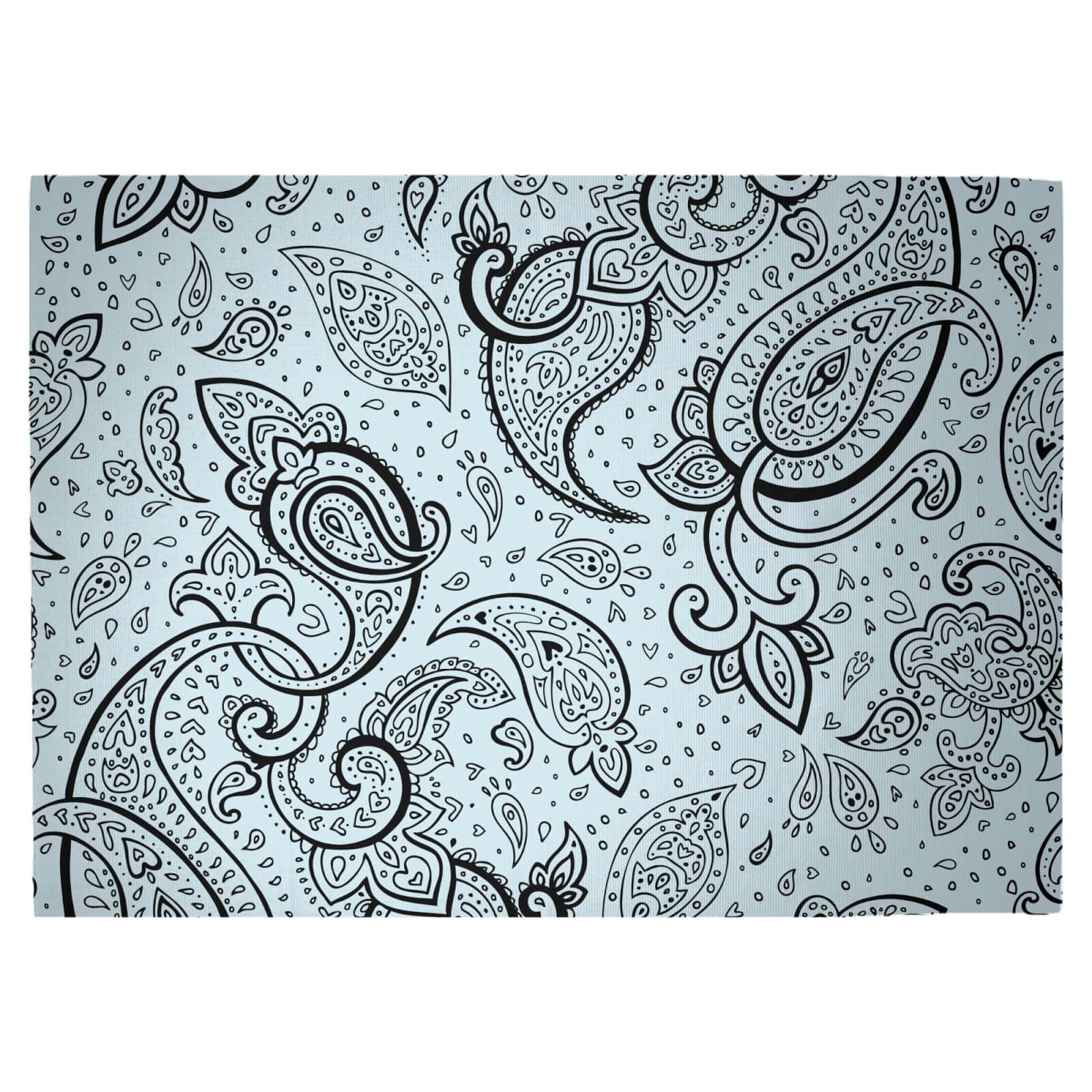 Paisley Swirls Woven Rug - Large