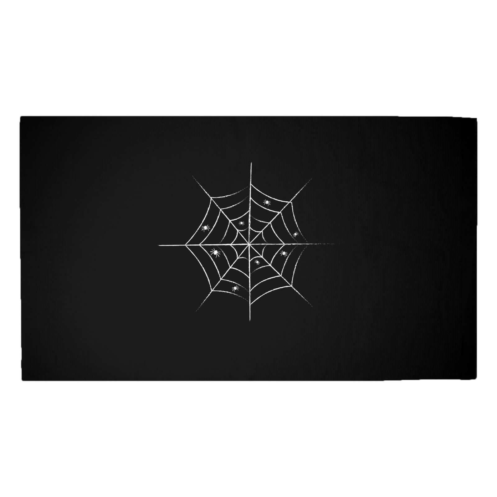 Hand Drawn Spider Web Woven Rug - Medium