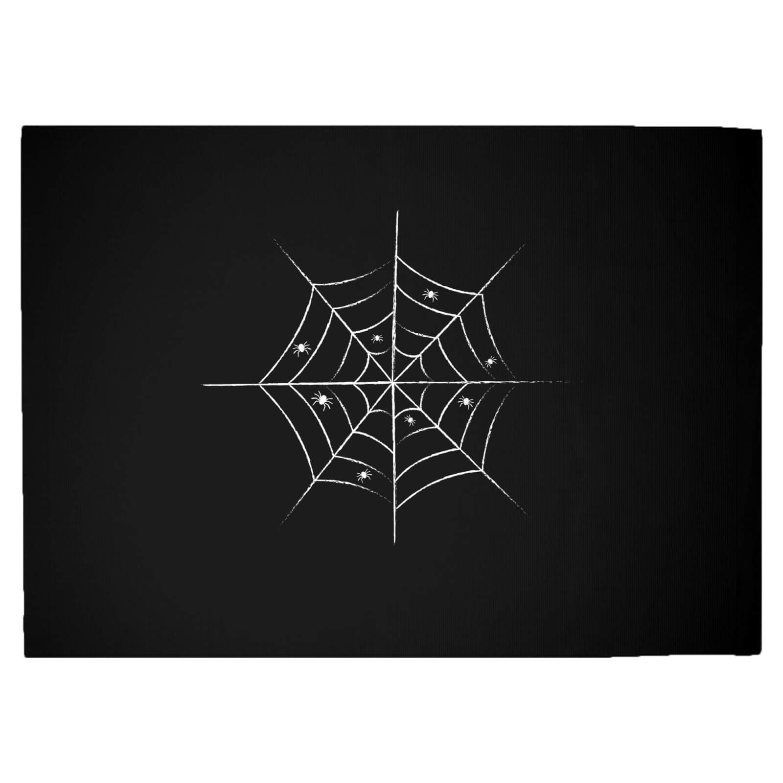 Hand Drawn Spider Web Woven Rug - Large