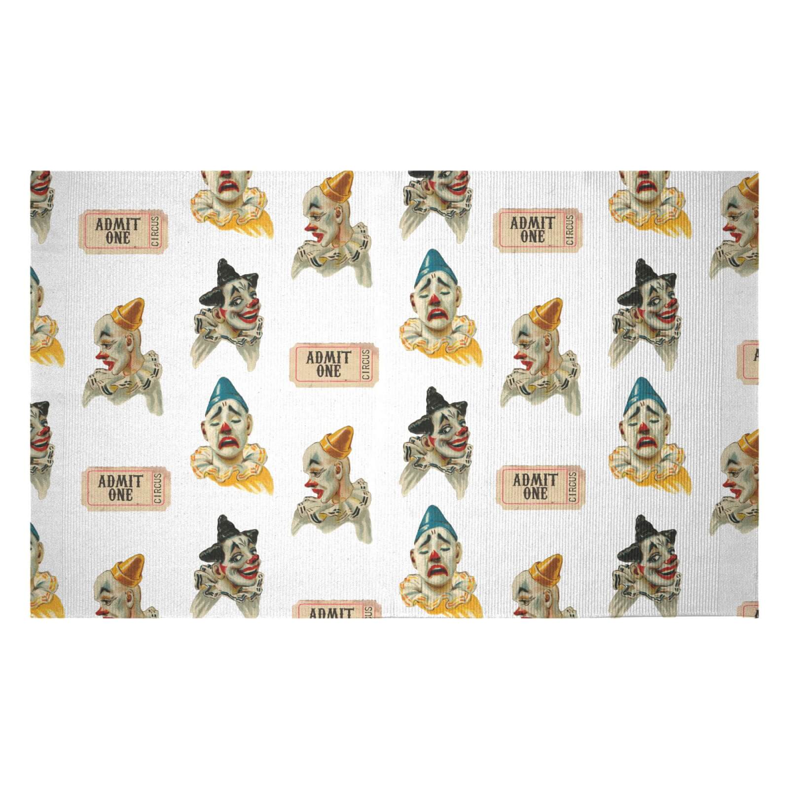 Circus Clown Pattern Woven Rug - Small