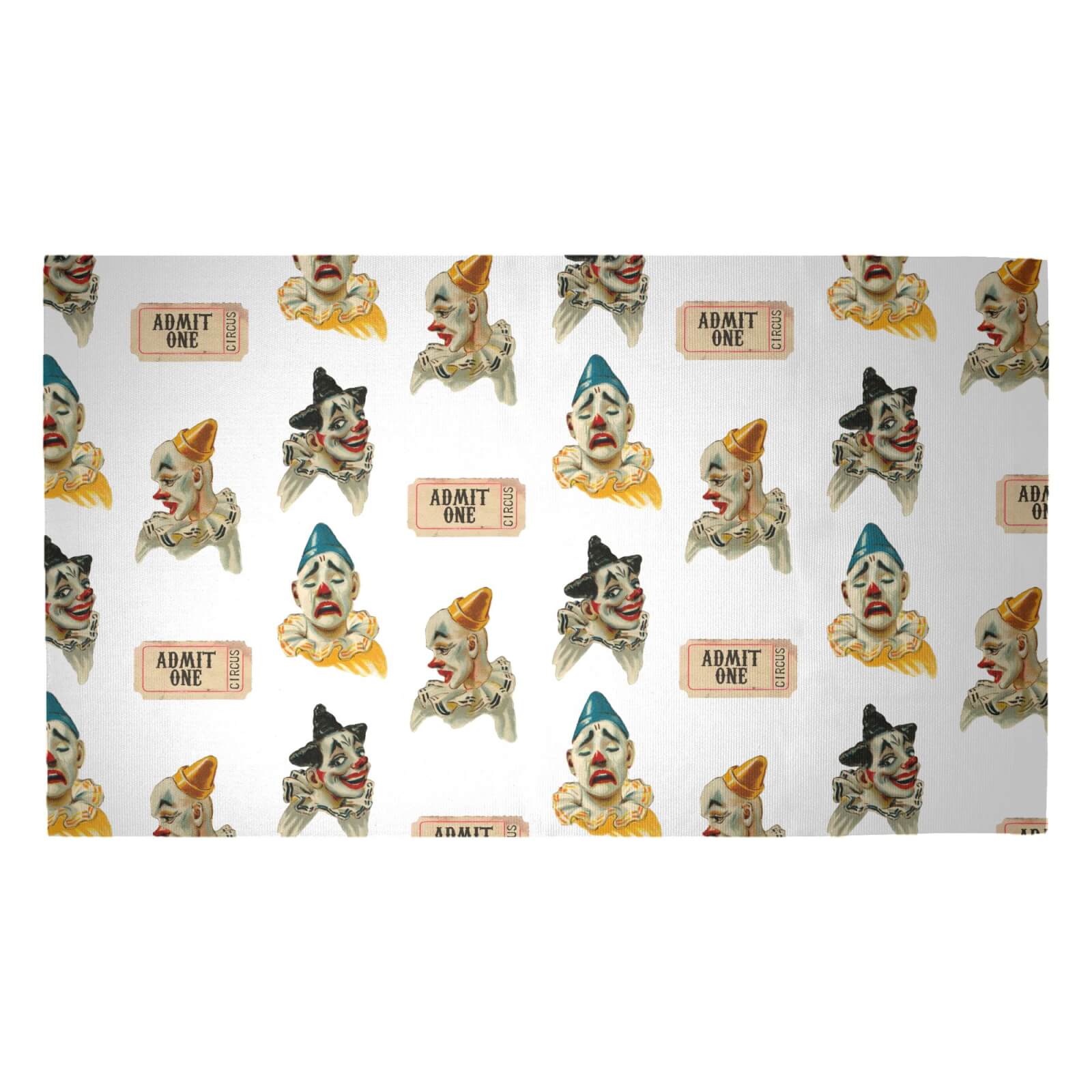 Circus Clown Pattern Woven Rug - Medium