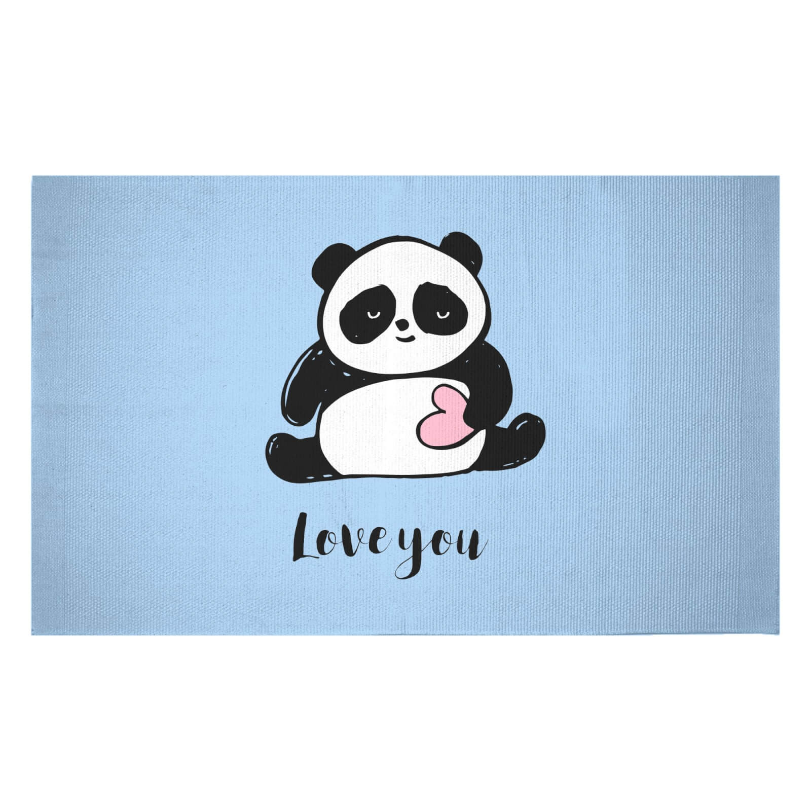 Panda Love Woven Rug - Small