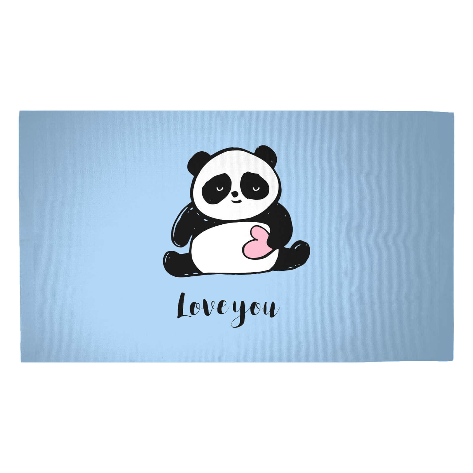 Panda Love Woven Rug - Medium