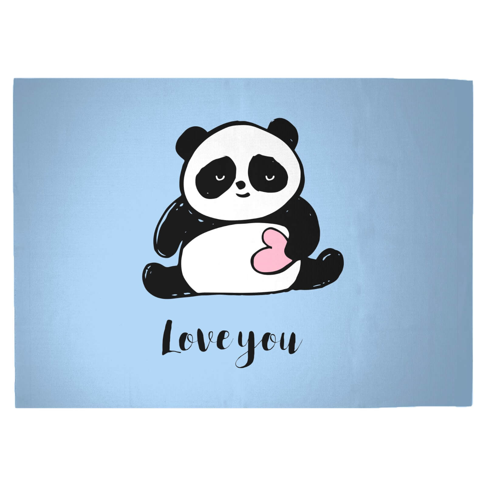 Panda Love Woven Rug - Large