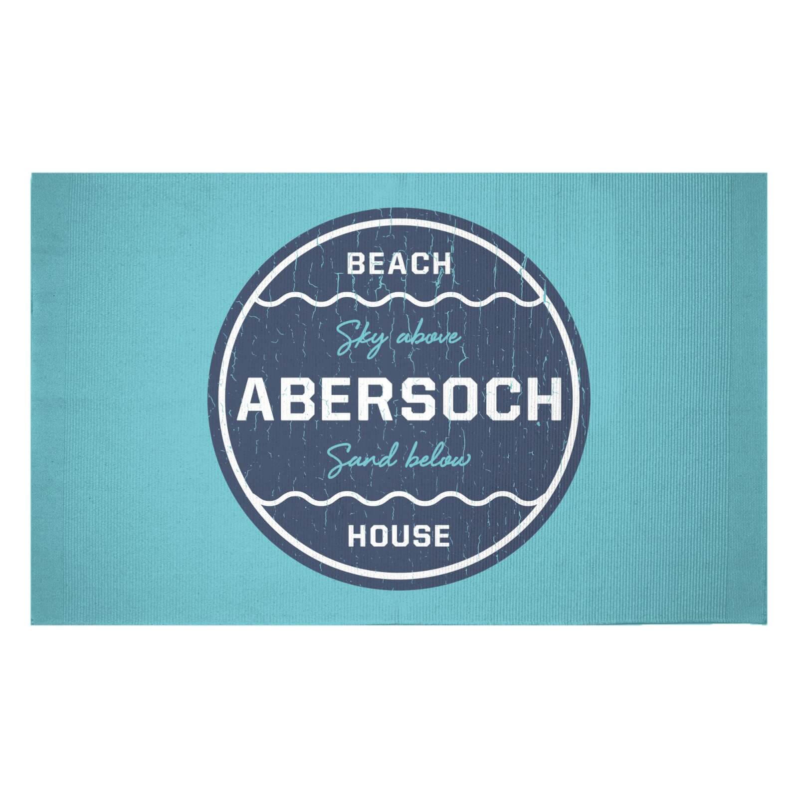Abersoch Beach Badge Woven Rug - Small