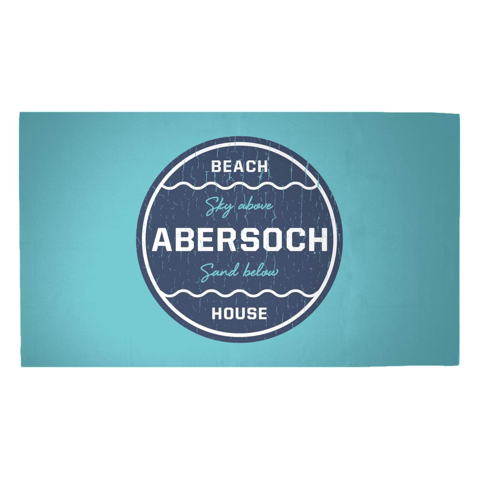 Abersoch Beach Badge Woven Rug - Medium