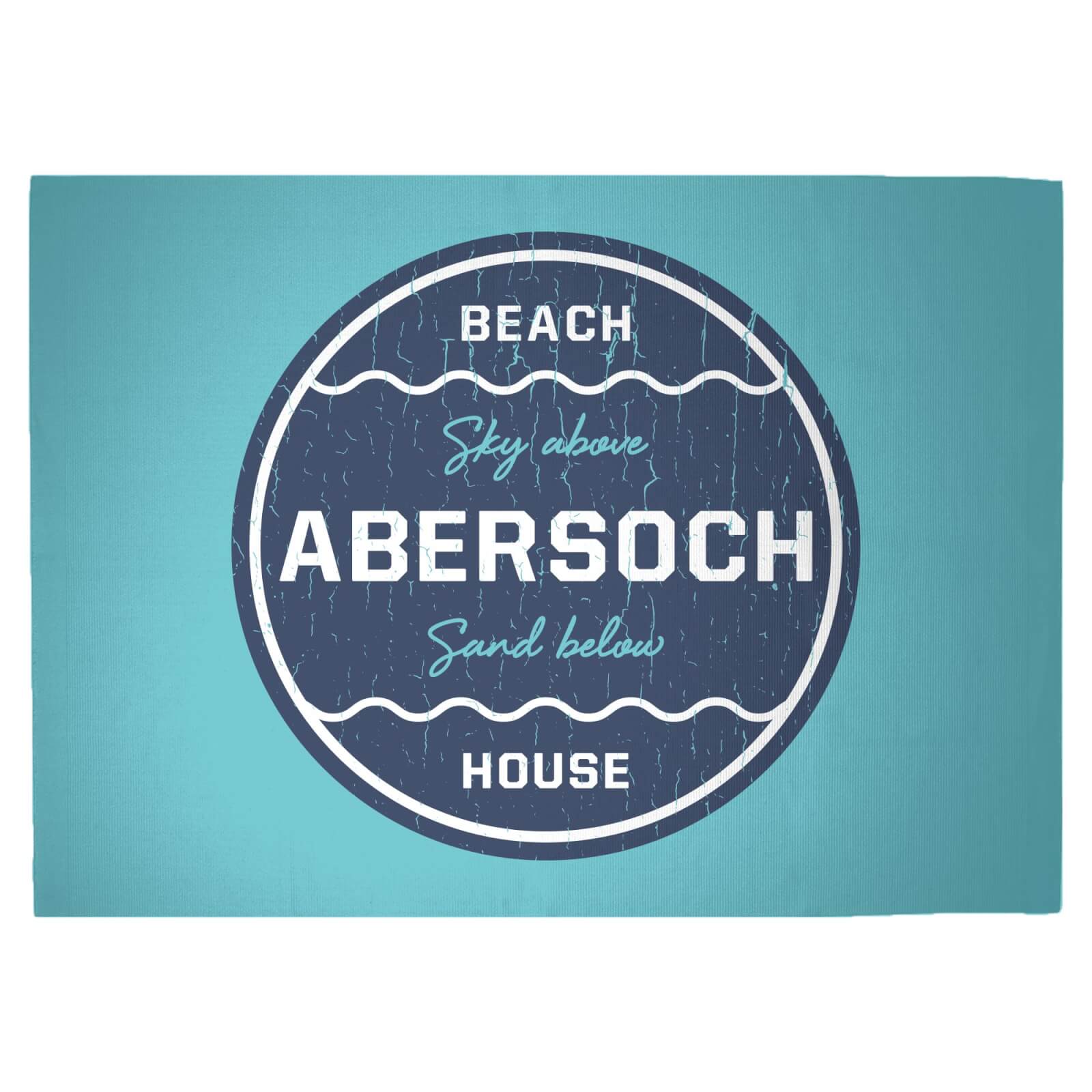Abersoch Beach Badge Woven Rug - Large