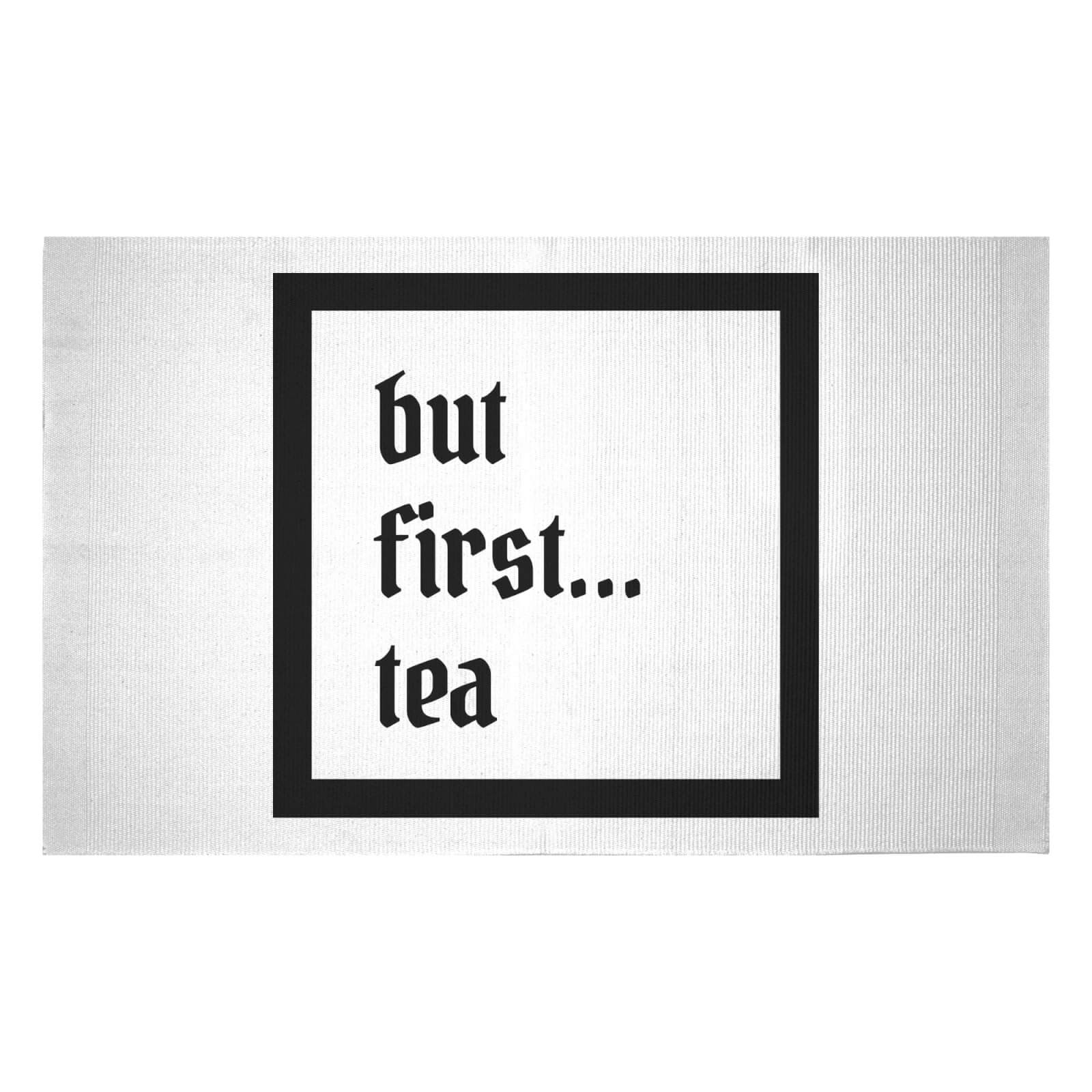 But First Tea Woven Rug - Small