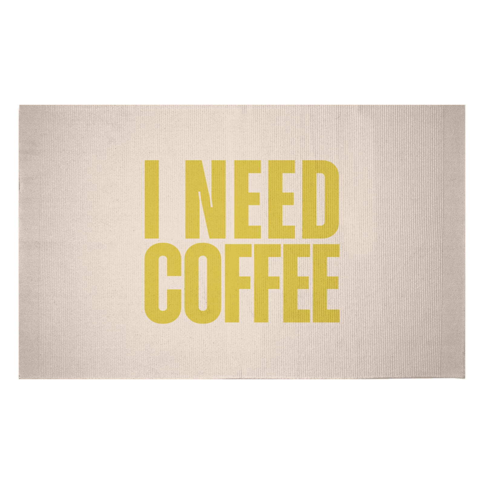 I Need Coffee Woven Rug - Small