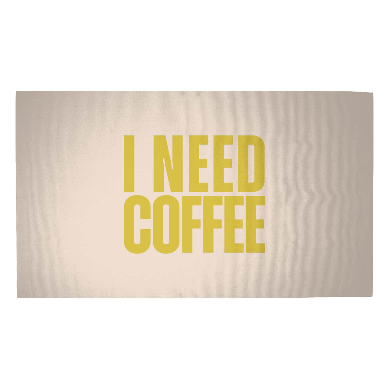 I Need Coffee Woven Rug - Medium