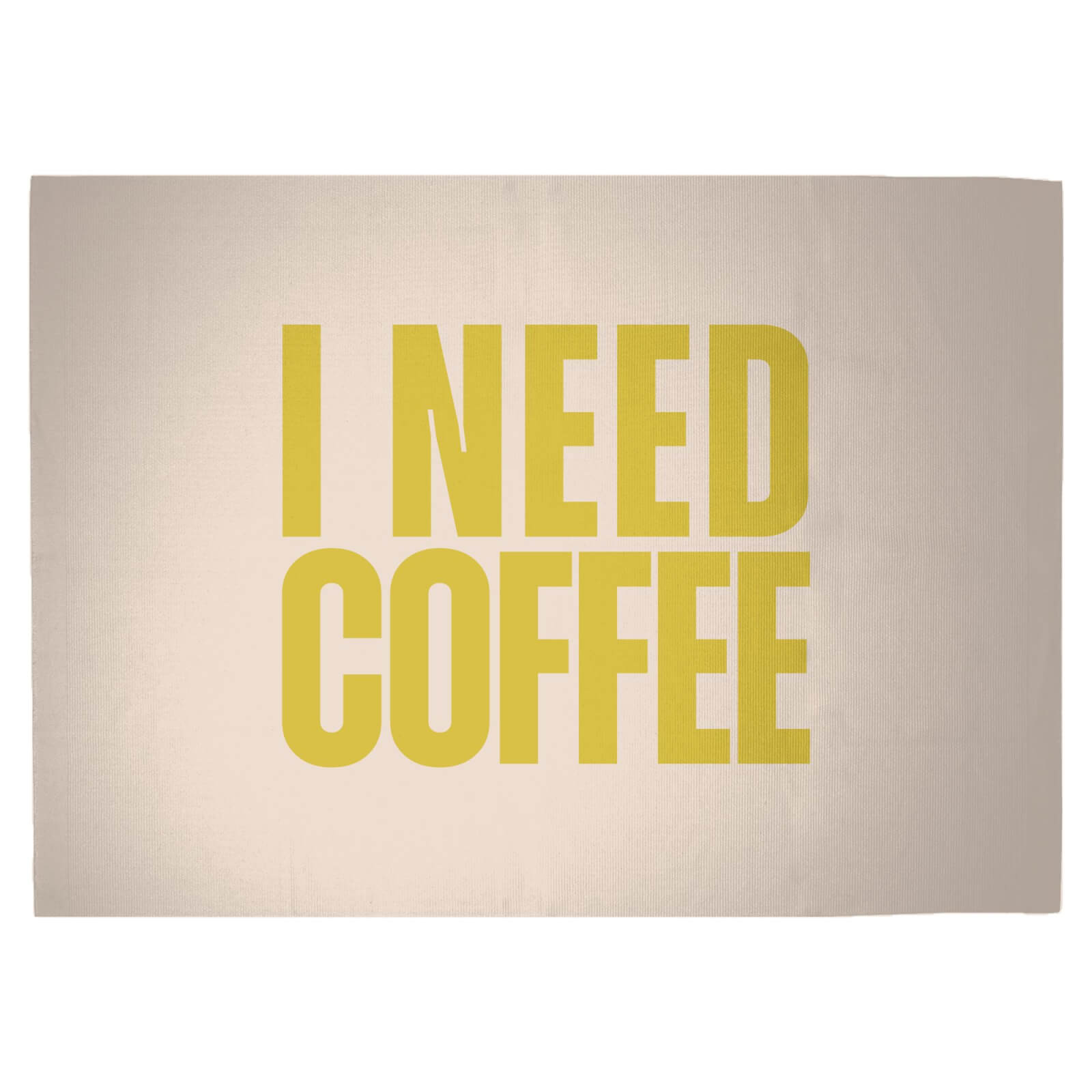 I Need Coffee Woven Rug - Large