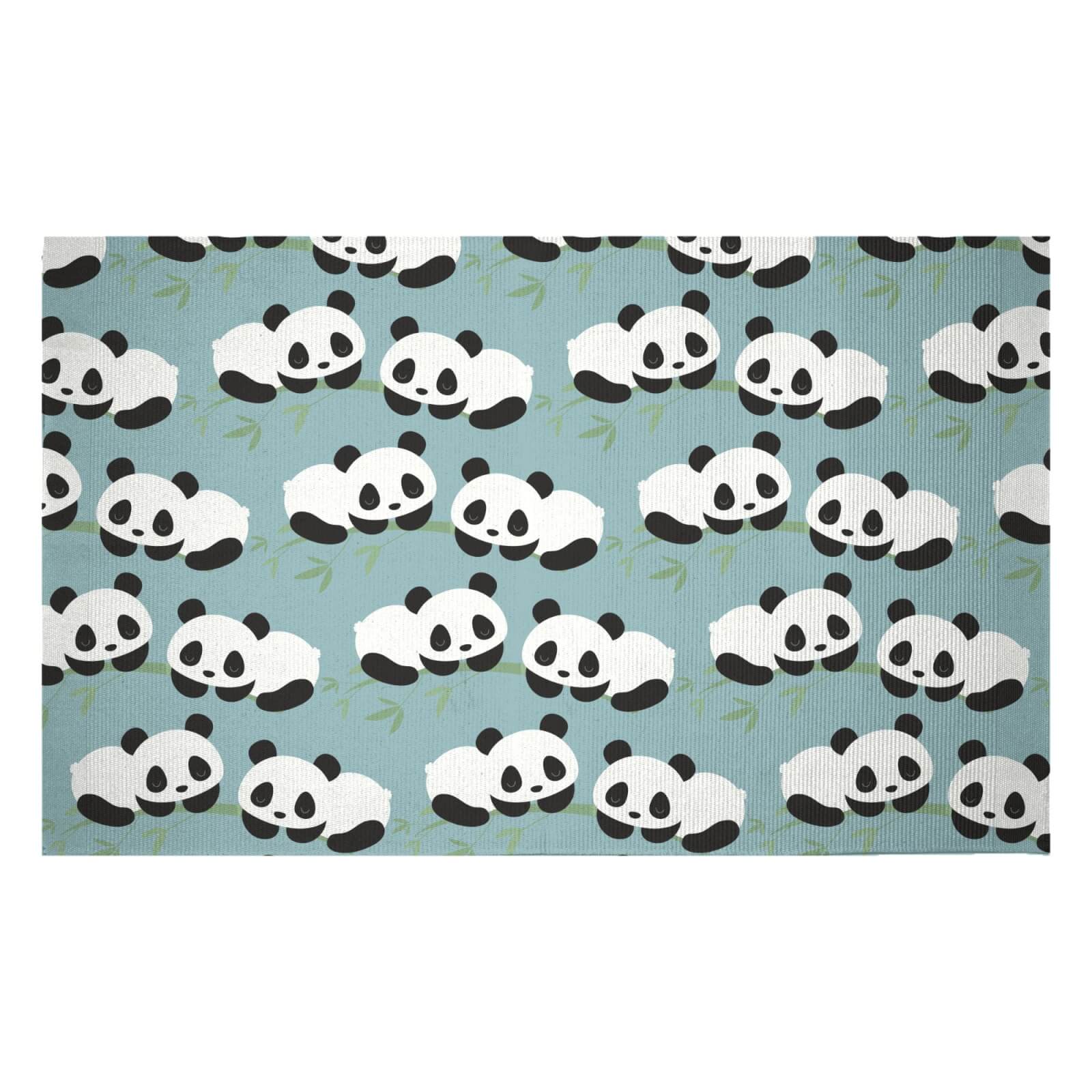 Sleepy Time Panda Woven Rug - Small