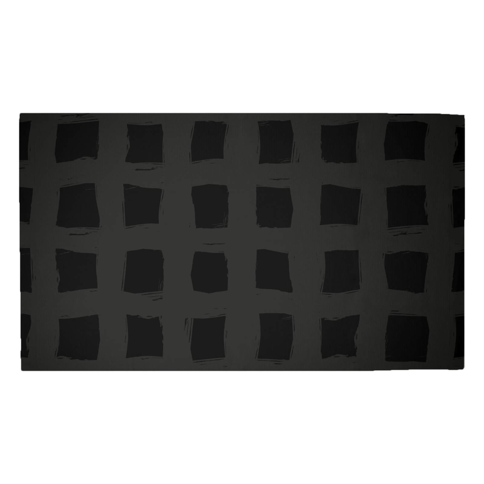 Inky Grid Woven Rug - Medium