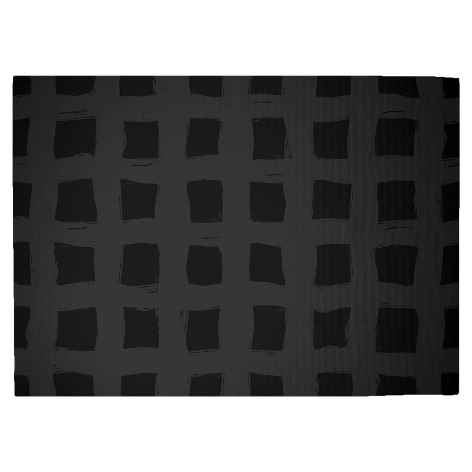 Inky Grid Woven Rug - Large