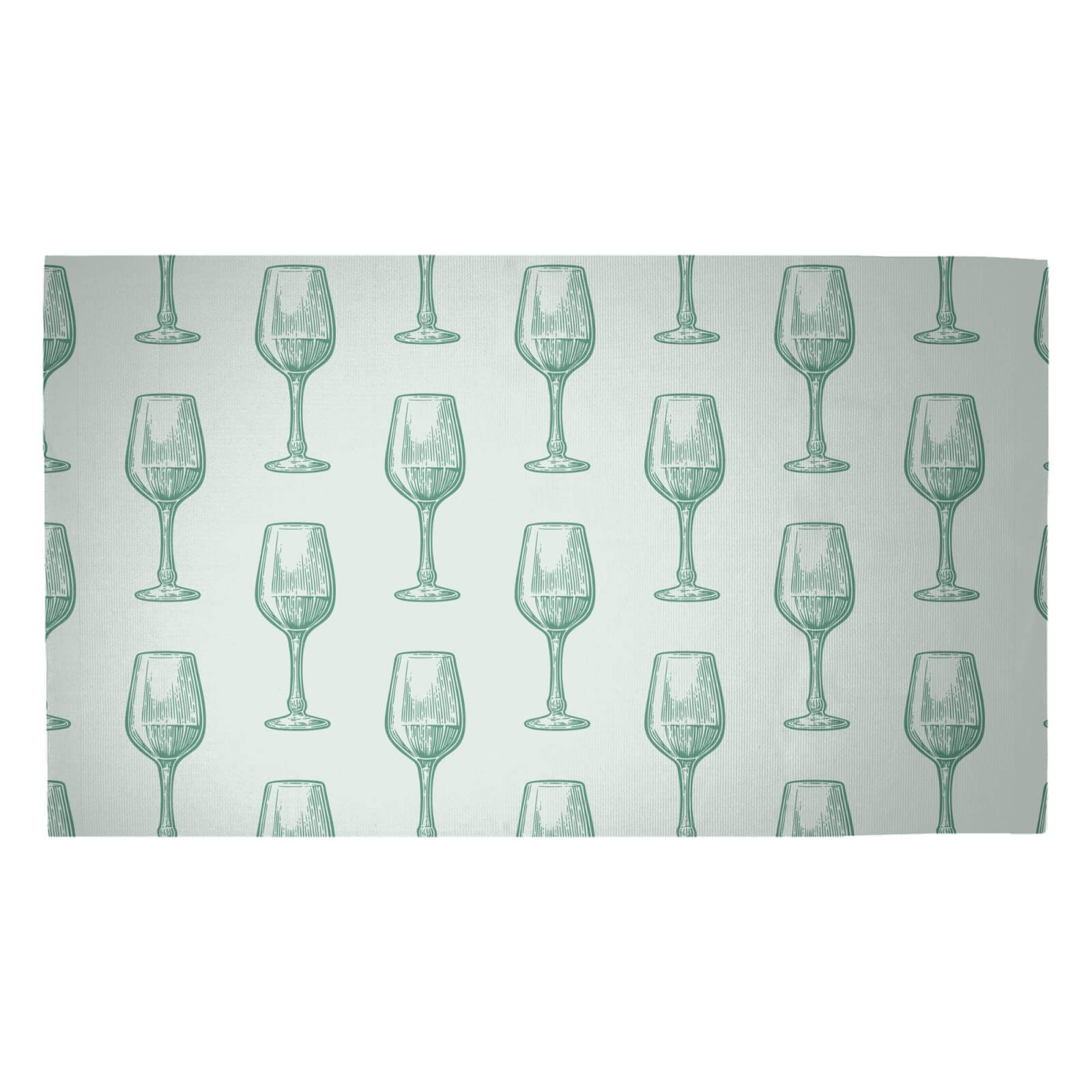 Wine Glass Pattern Woven Rug - Medium