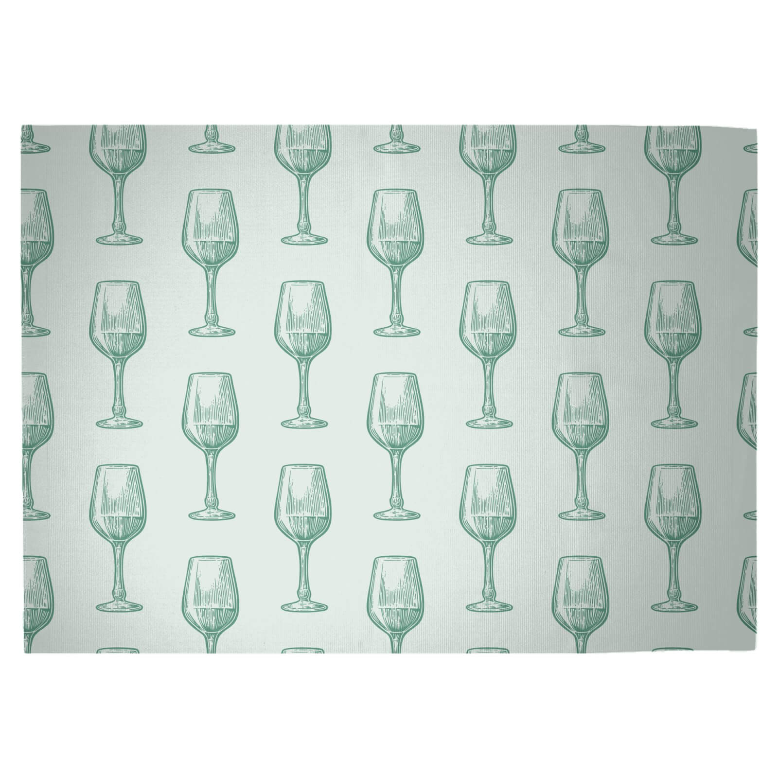 Wine Glass Pattern Woven Rug - Large