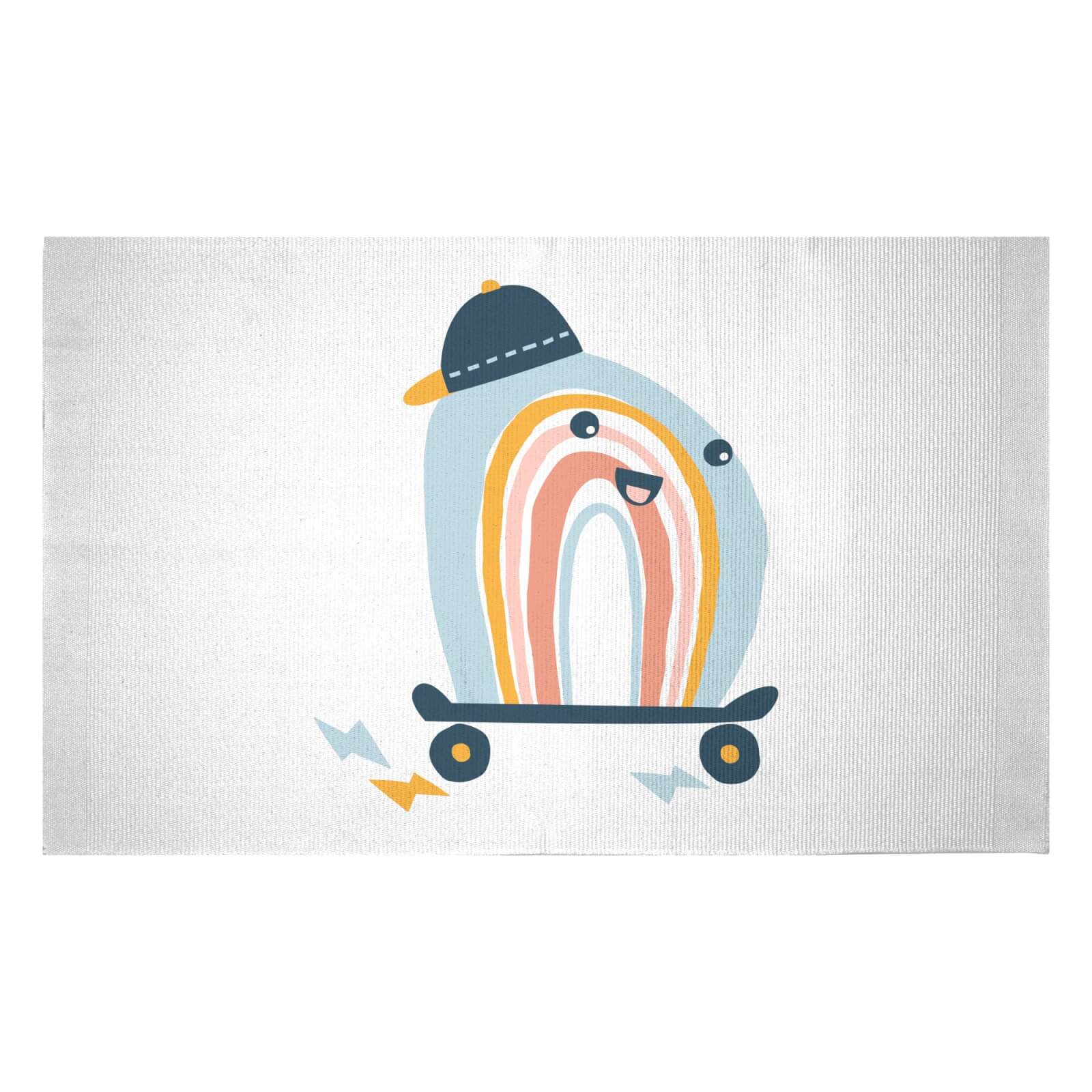 Skating Rainbow Woven Rug - Small