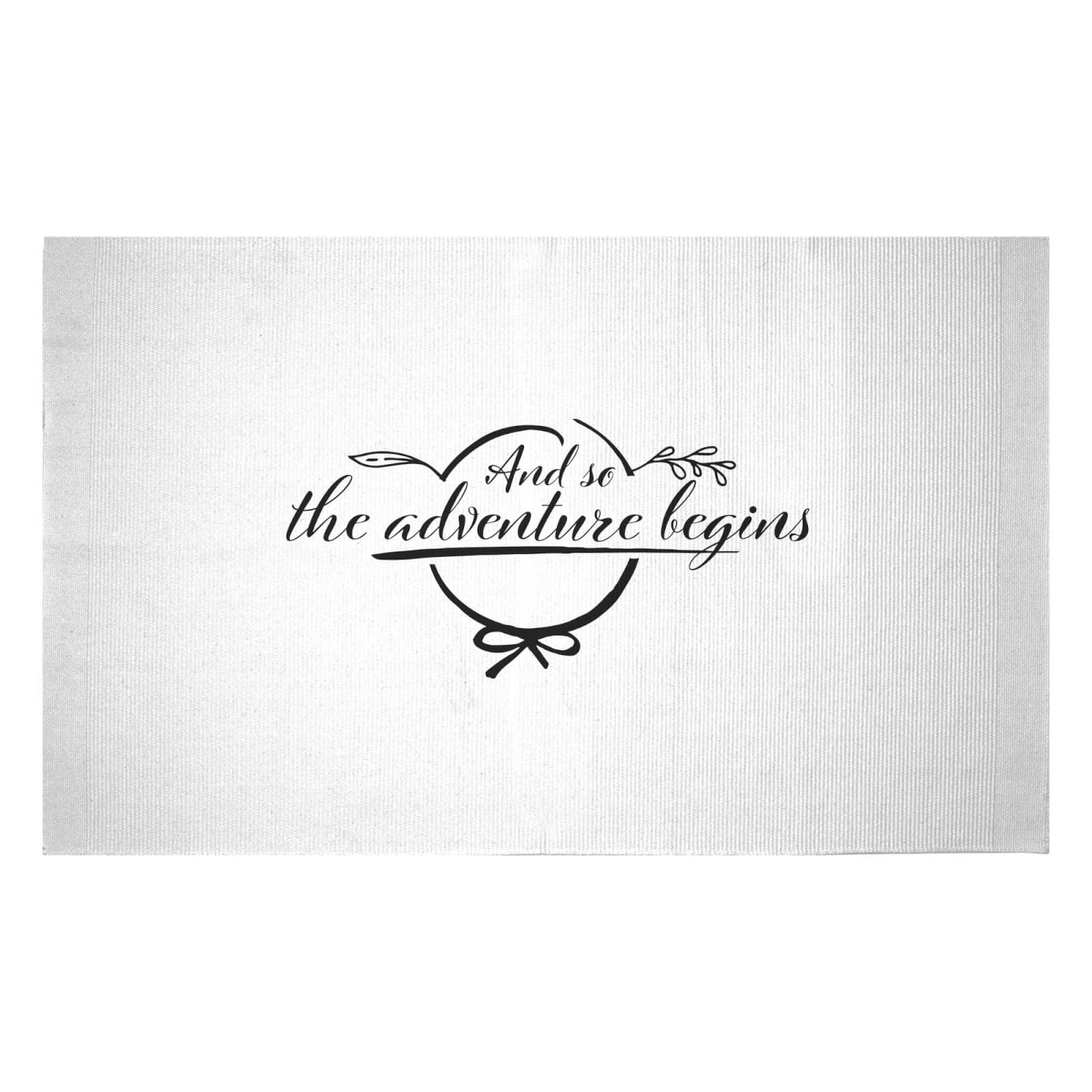 And So The Adventure Begins Woven Rug - Small