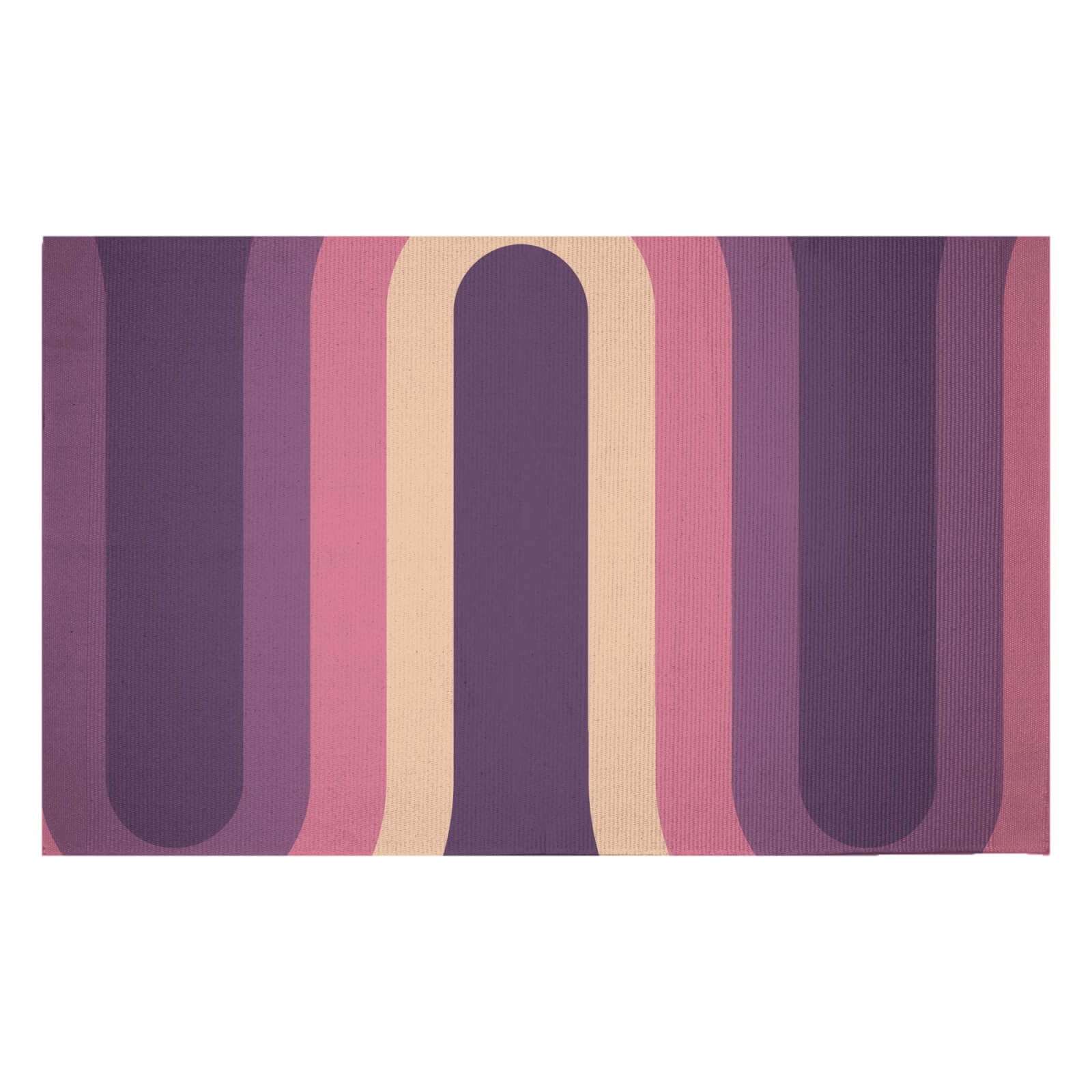 Purple Groove Woven Rug - Small