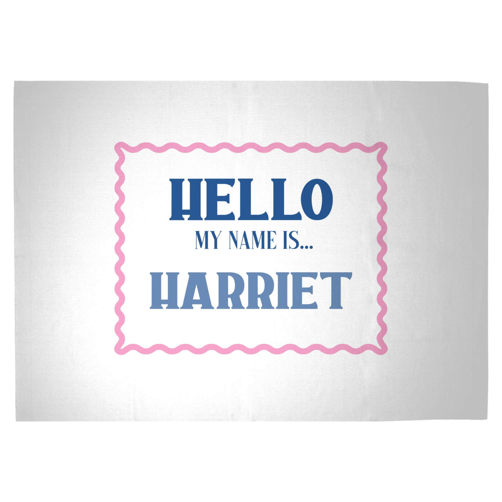 Hello My Name Is Harriet Woven Rug - Large