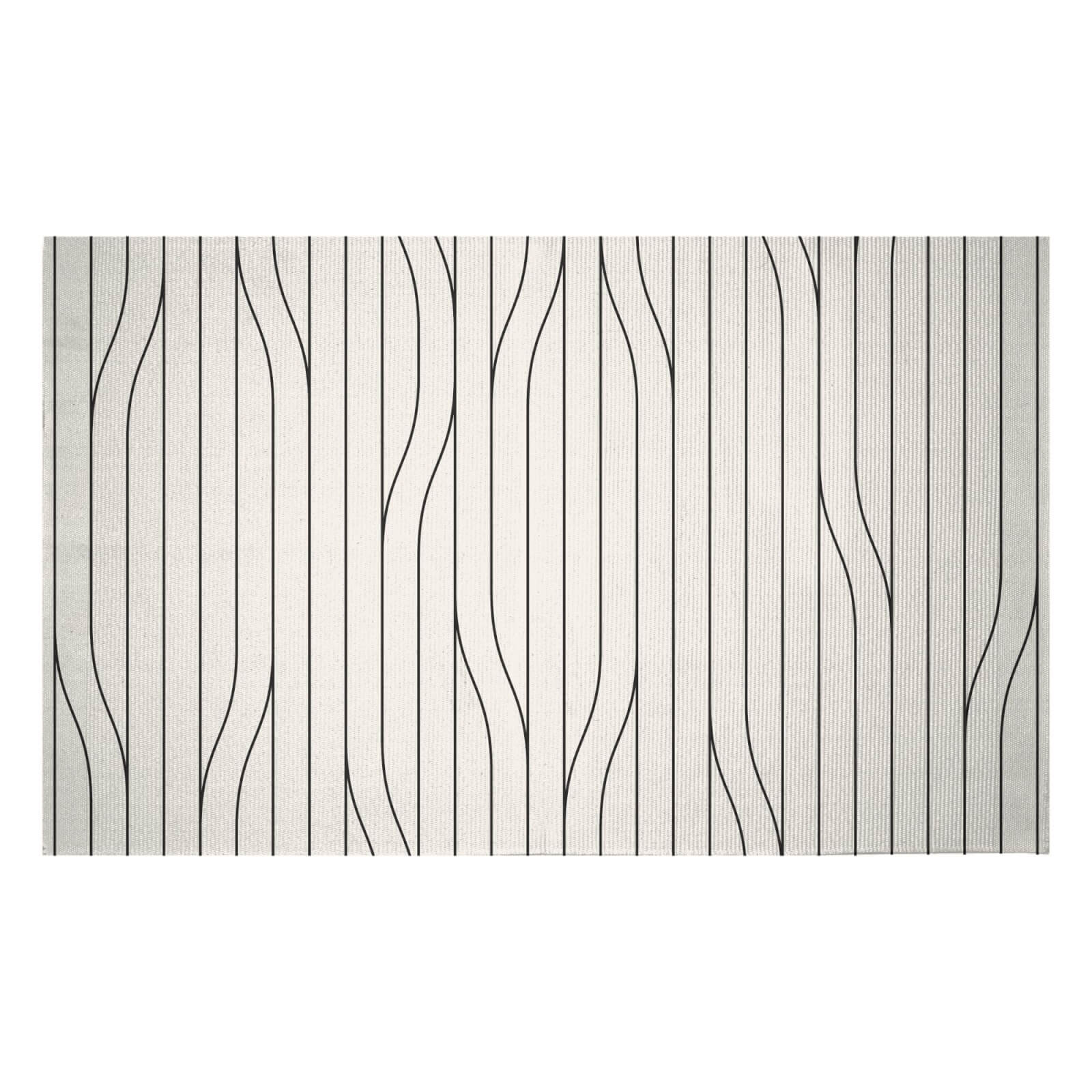 Thin Warped Lines Woven Rug - Small